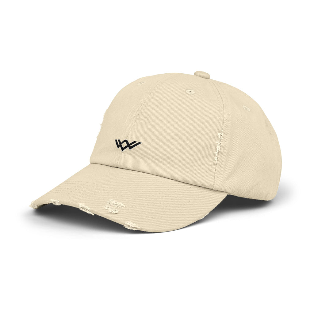 Distressed Black Baseball Cap — Minimal Worn Logo Hat