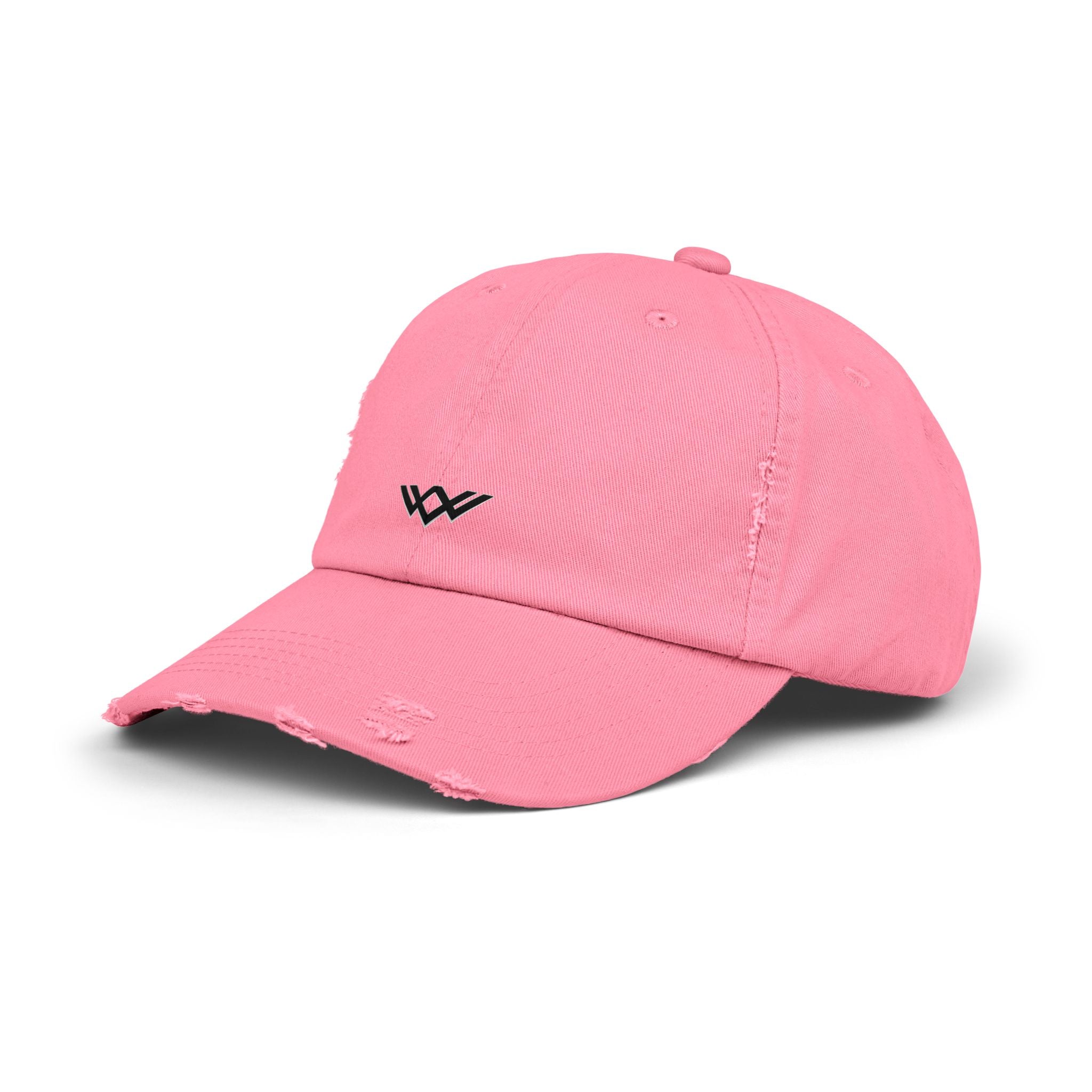Distressed Black Baseball Cap — Minimal Worn Logo Hat