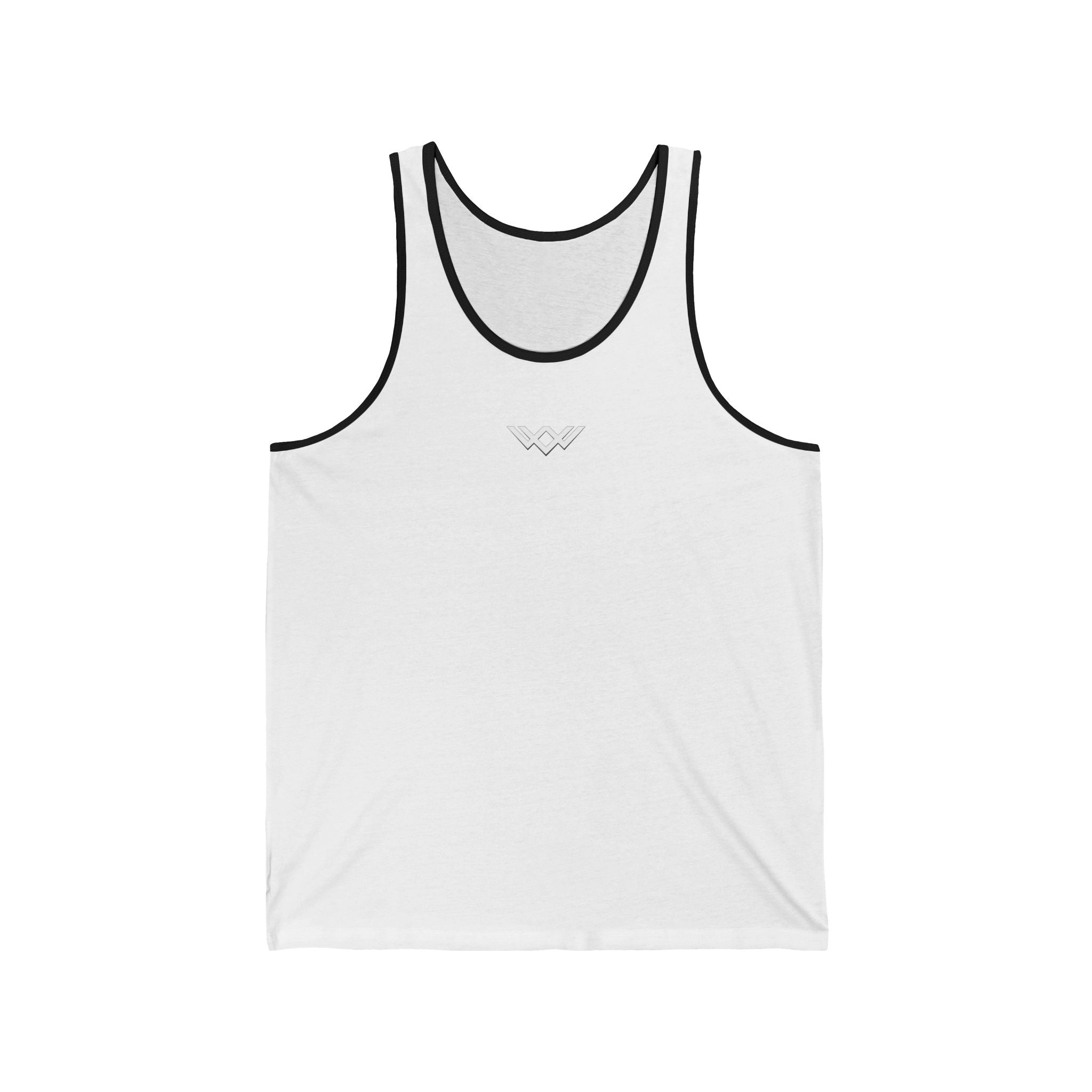 Unisex Jersey Tank Top — Minimal Chest logo