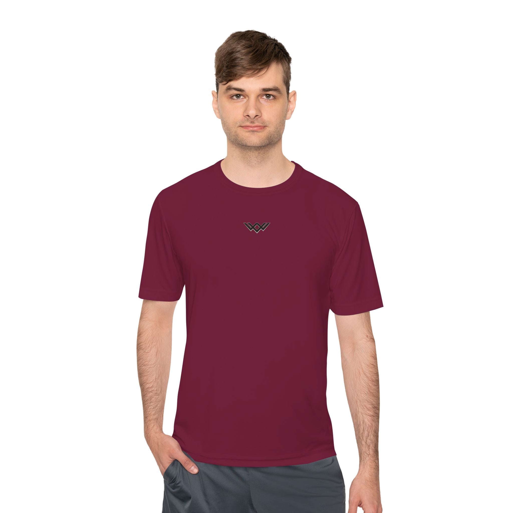 Moisture-Wicking Performance Tee — Minimal Black Chest Logo