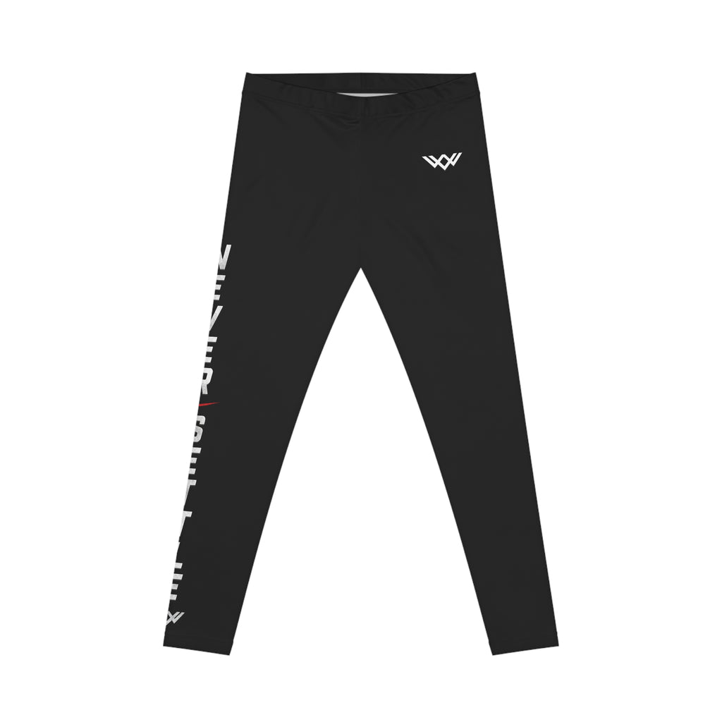 Women's | "Never Settle" Black Athletic Leggings