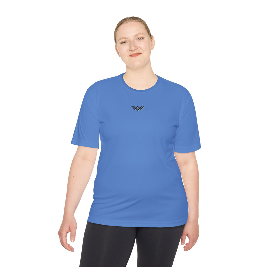 Moisture-Wicking Performance Tee — Minimal Black Chest Logo