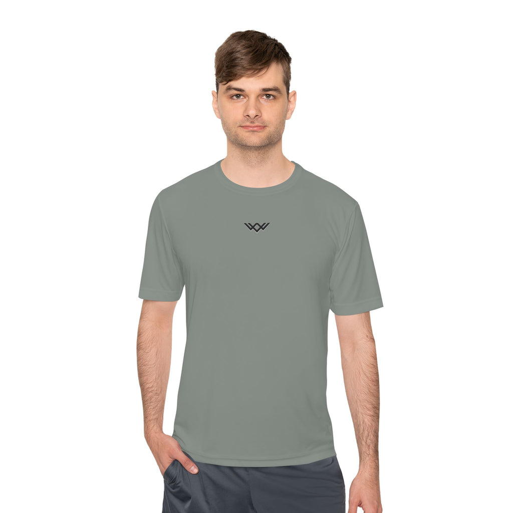 Moisture-Wicking Performance Tee — Minimal Black Chest Logo