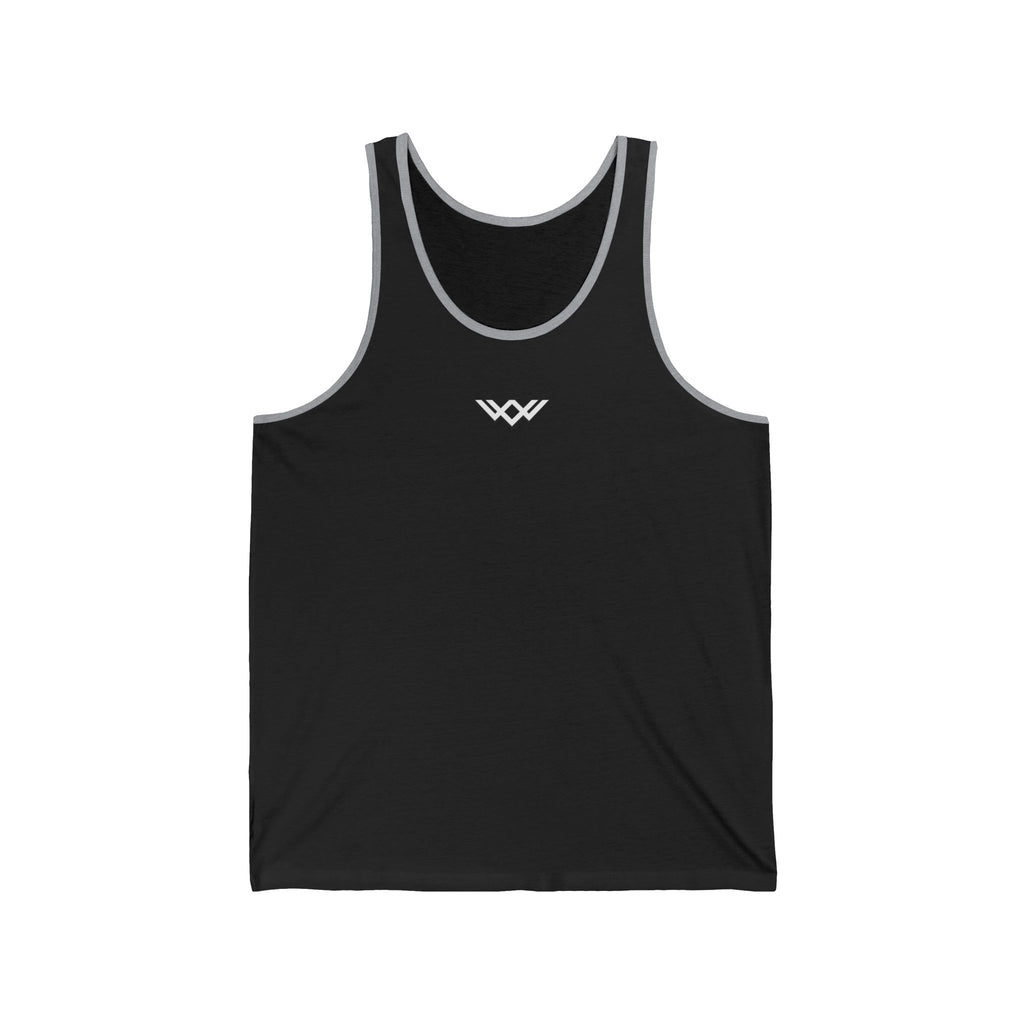Unisex Jersey Tank Top — Minimal Chest logo