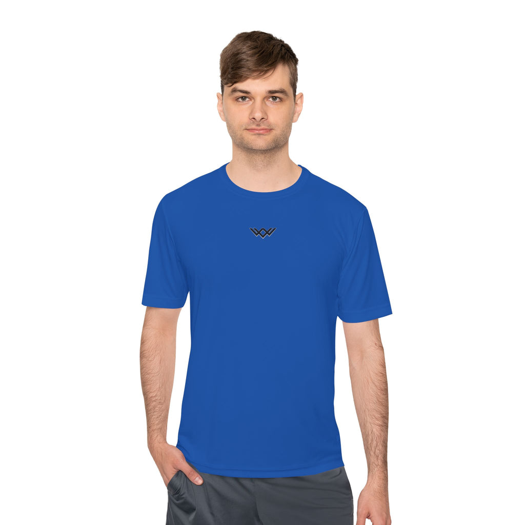 Moisture-Wicking Performance Tee — Minimal Black Chest Logo