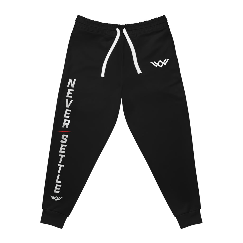 Never Settle™ Premium Gym Joggers | Black | Forever Uplifting Fitness™