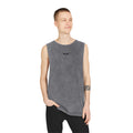 Stonewash Muscle Tank Top — Minimalist Black Logo Sleeveless Shirt
