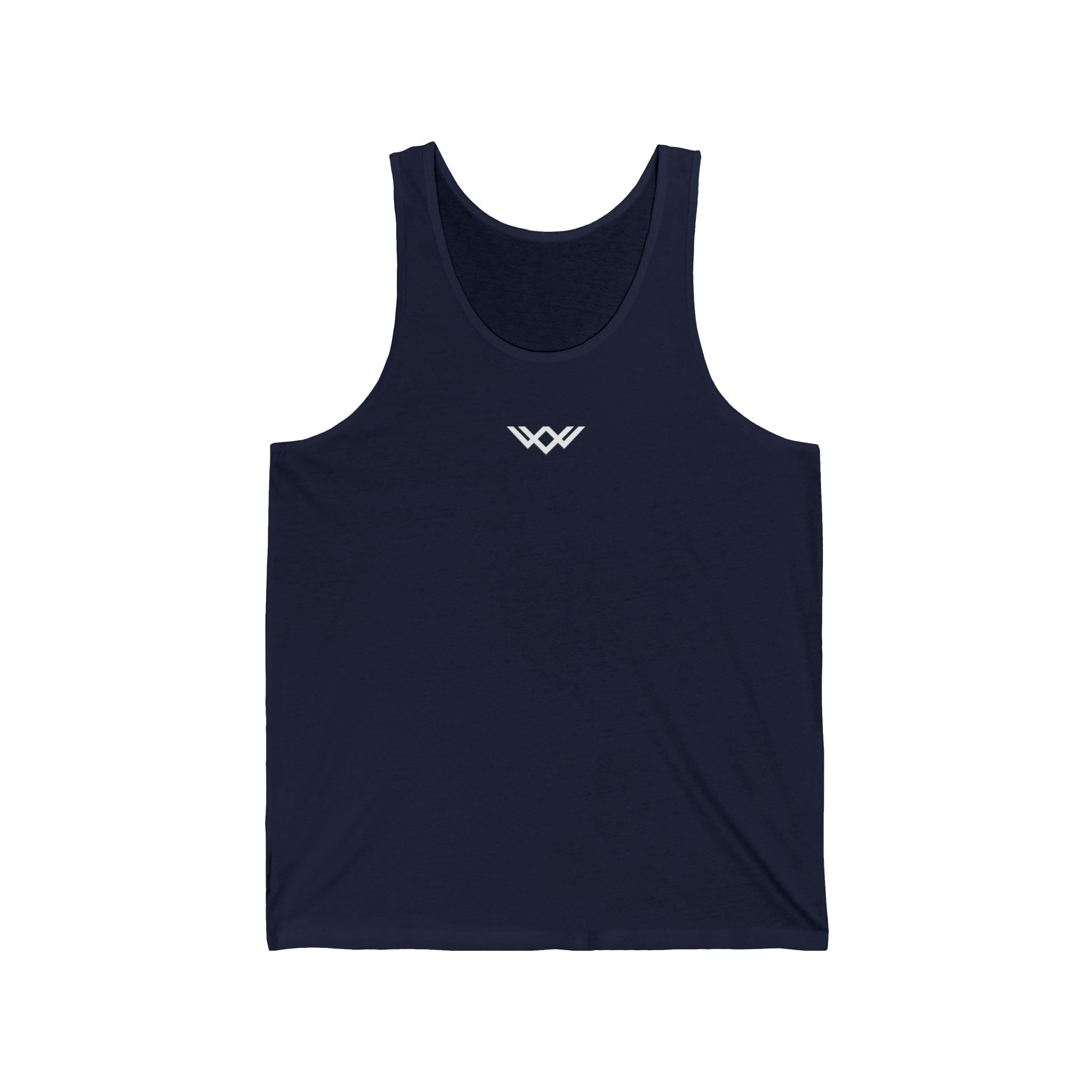 Unisex Jersey Tank Top — Minimal Chest logo