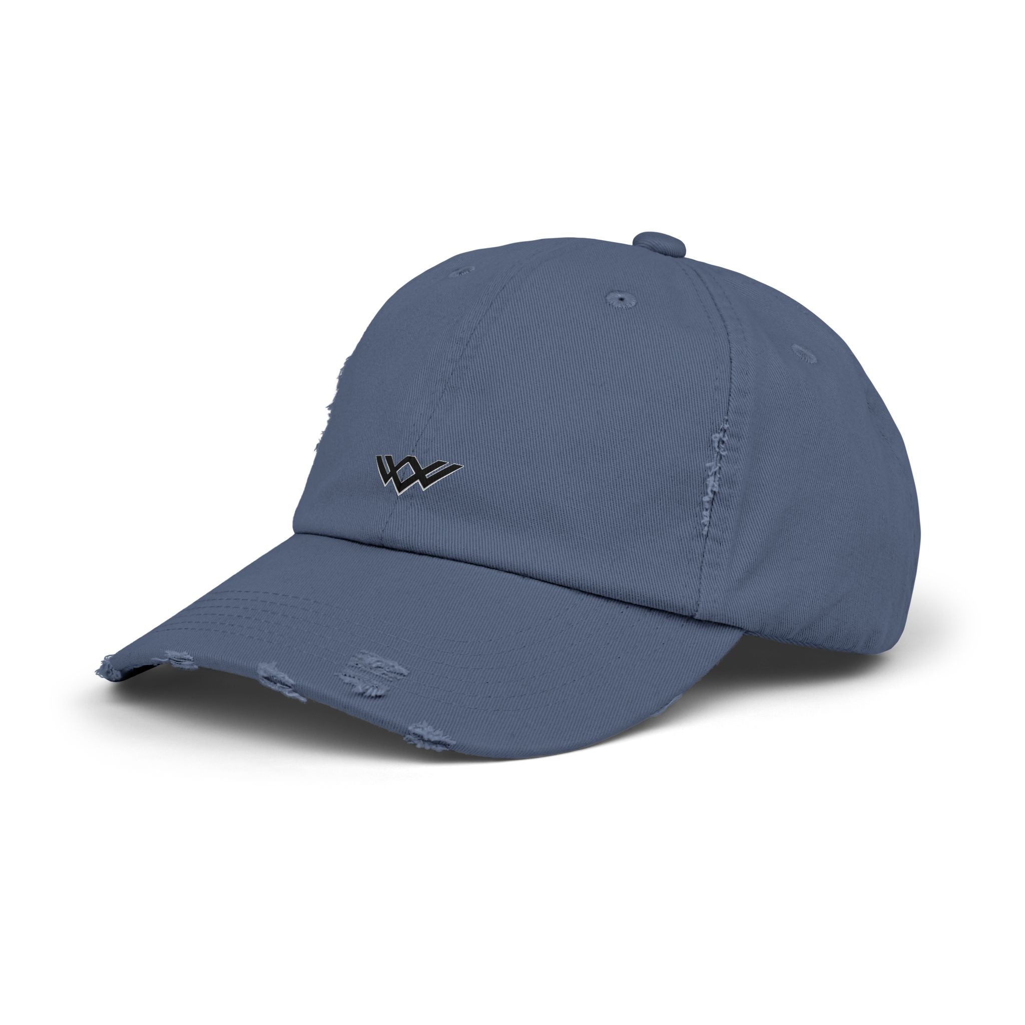 Distressed Black Baseball Cap — Minimal Worn Logo Hat