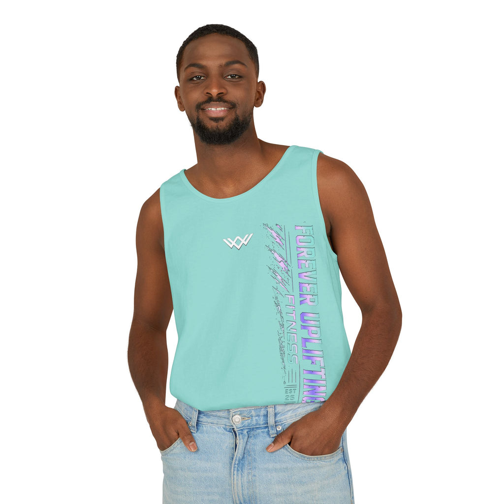 Unisex Forever Uplifting Fitness Tank Top — Vertical Gym Graphic