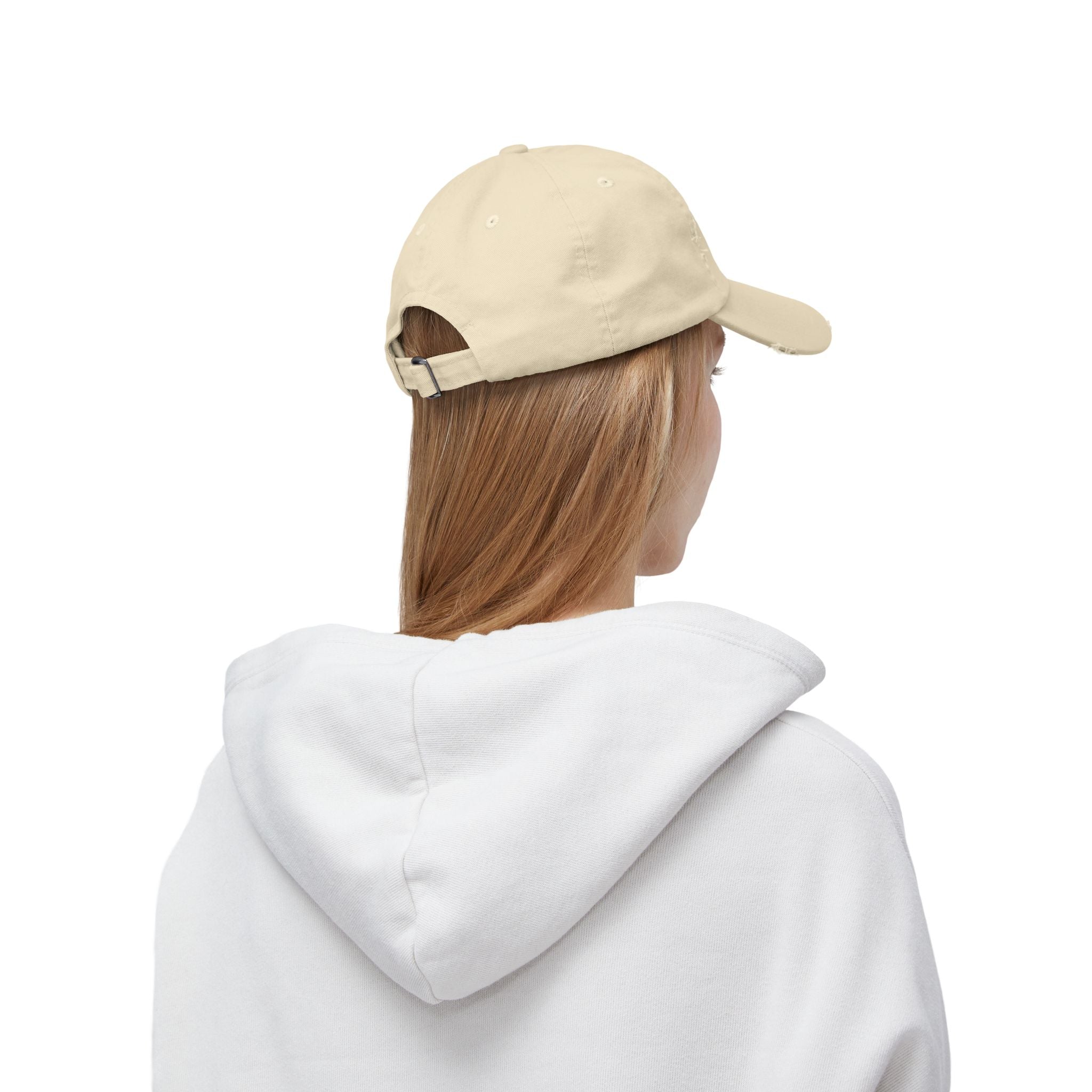 Distressed Black Baseball Cap — Minimal Worn Logo Hat