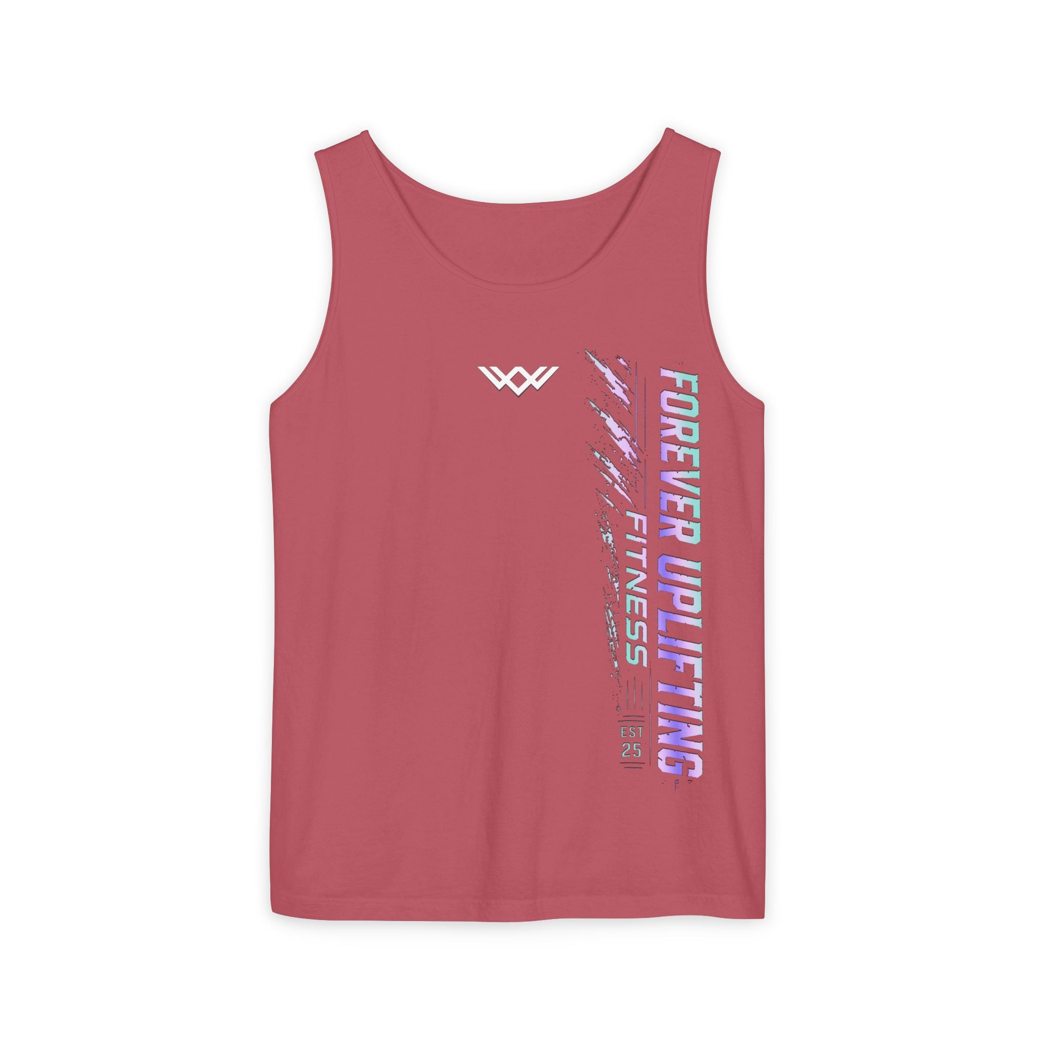 Unisex Forever Uplifting Fitness Tank Top — Vertical Gym Graphic