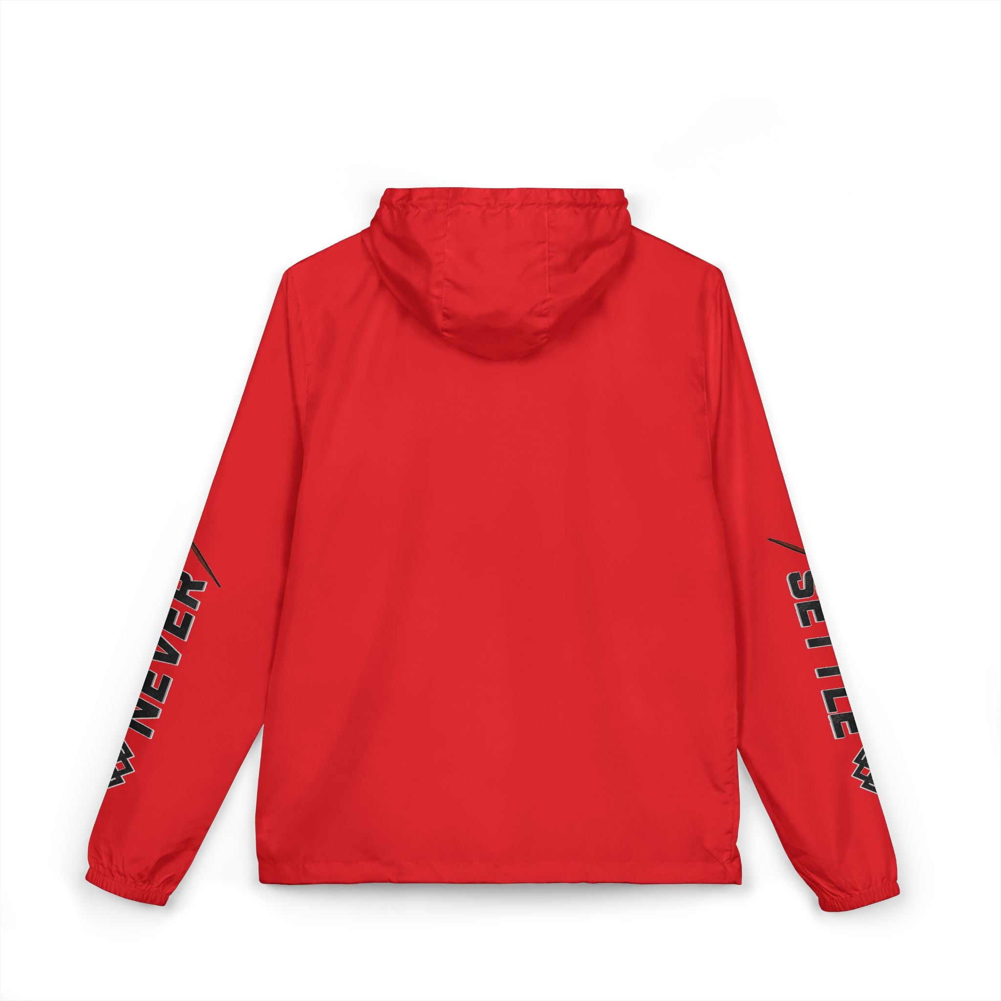 'Never Settle' Hooded Lightweight Windbreaker Jacket