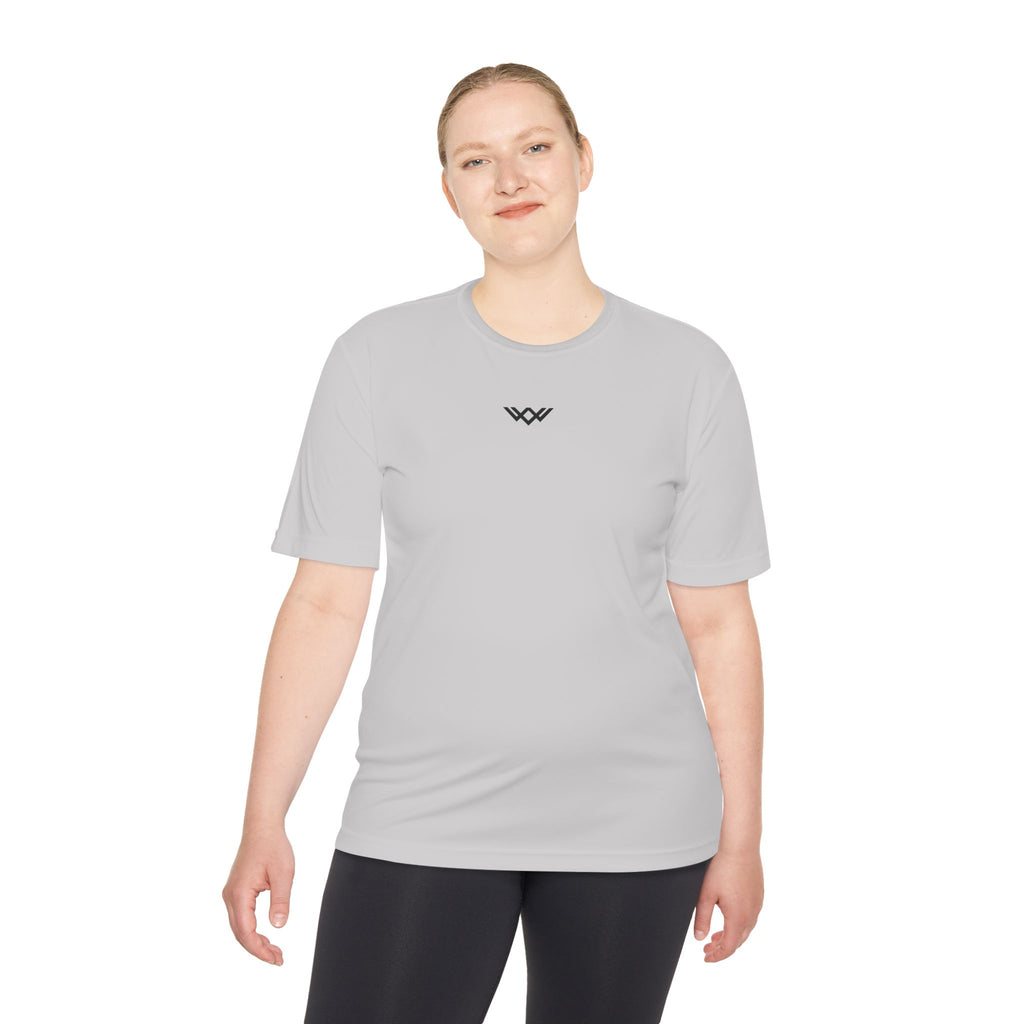 Moisture-Wicking Performance Tee — Minimal Black Chest Logo