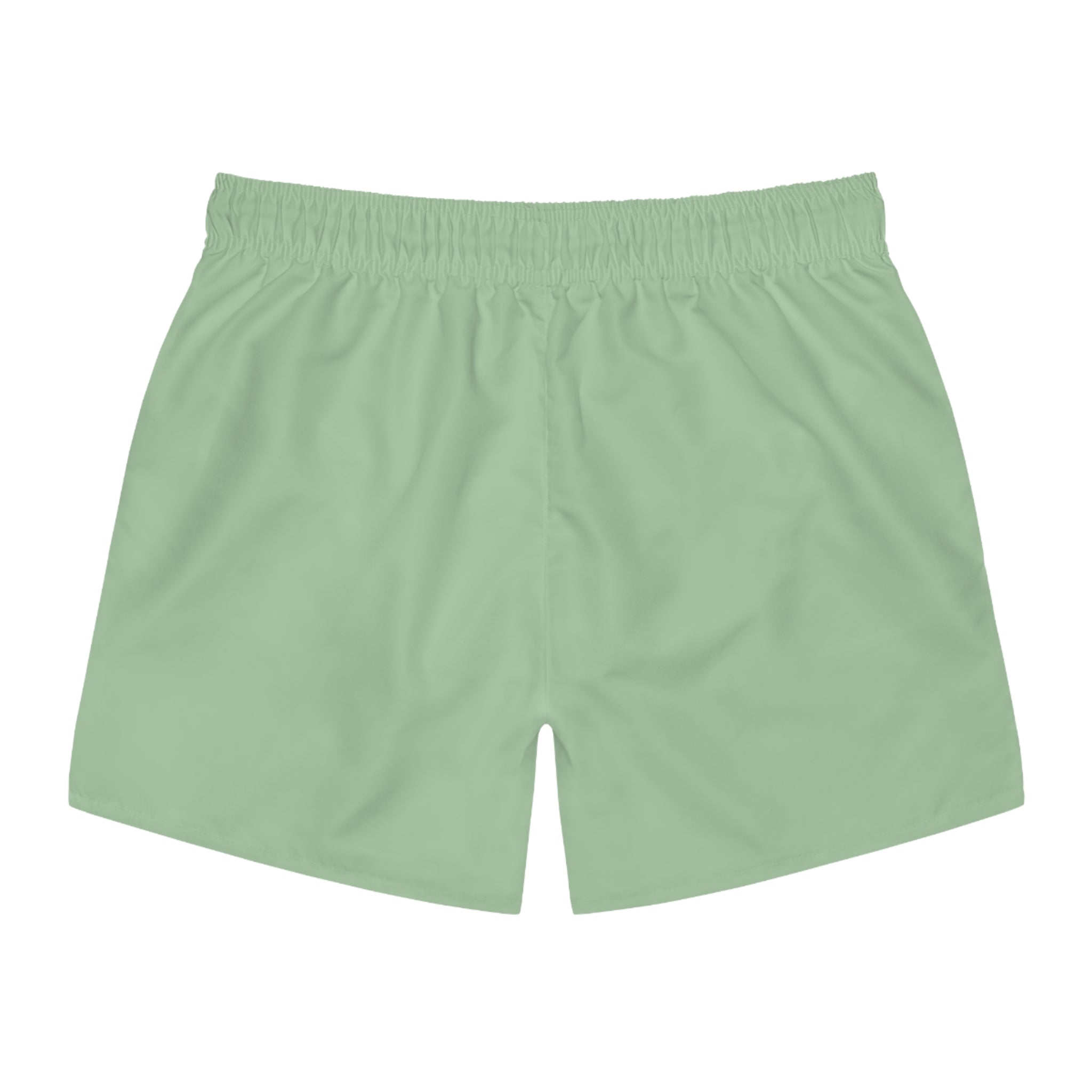 Sage Green Swim Trunks — Minimal Logo Men’s Swim Shorts