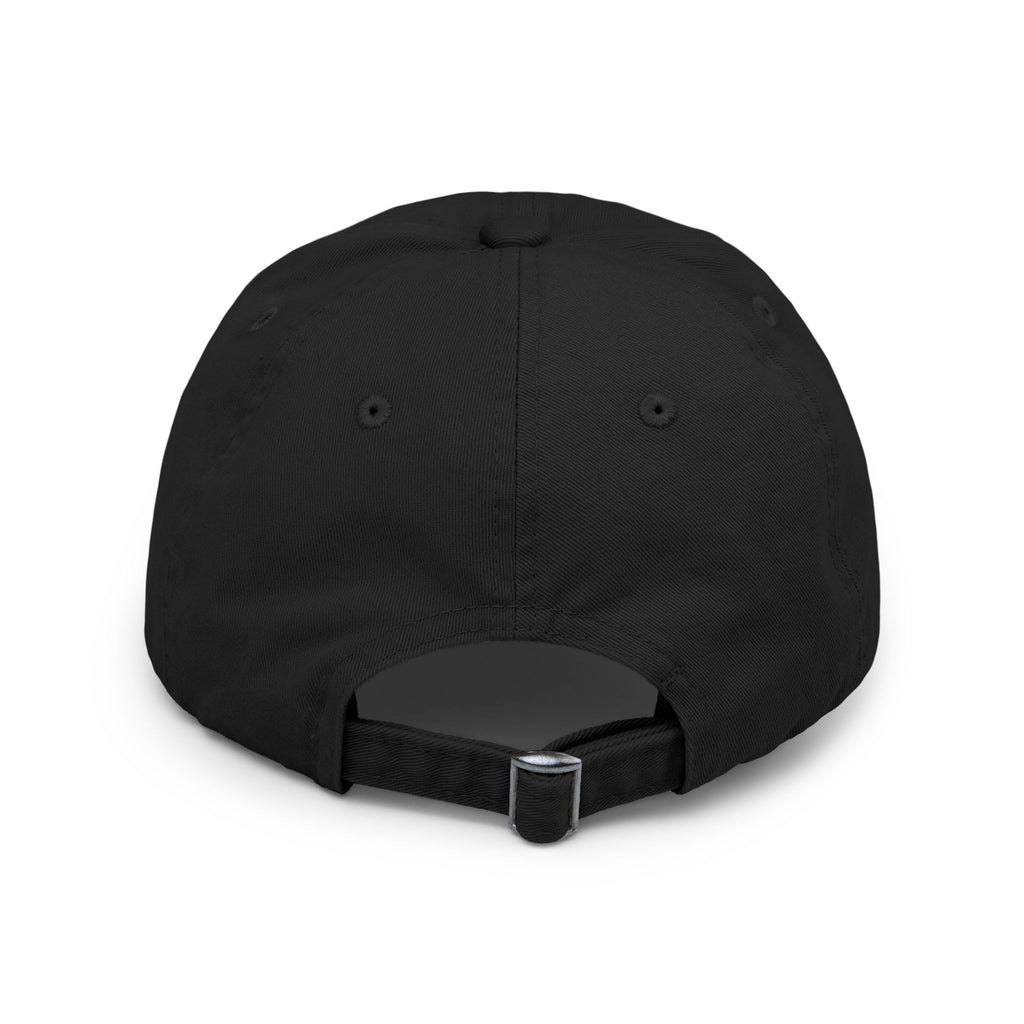 Distressed Black Baseball Cap — Minimal Worn Logo Hat