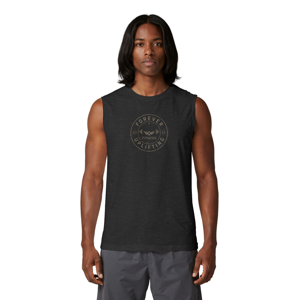 Vintage Circle Logo Premium Muscle Tank | Forever Uplifting Fitness