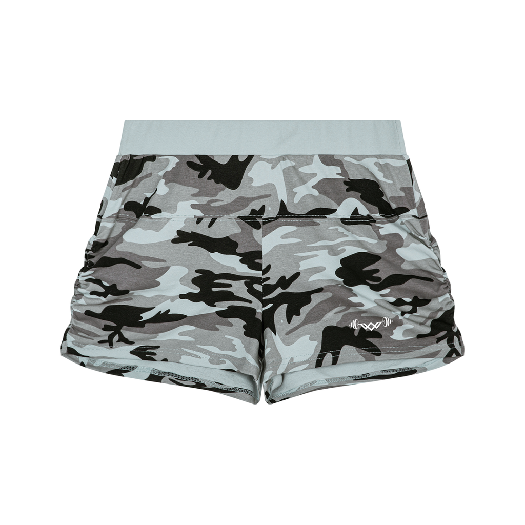 Women's Camo Off-Shoulder Crop T-Shirt