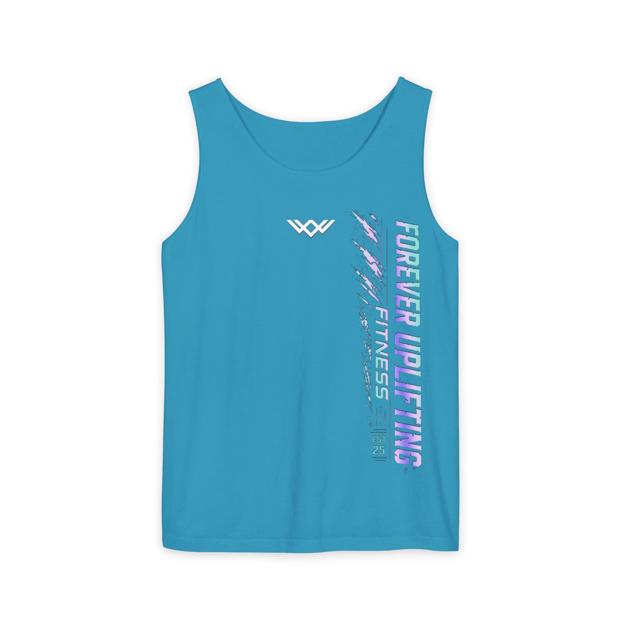 Unisex Forever Uplifting Fitness Tank Top — Vertical Gym Graphic