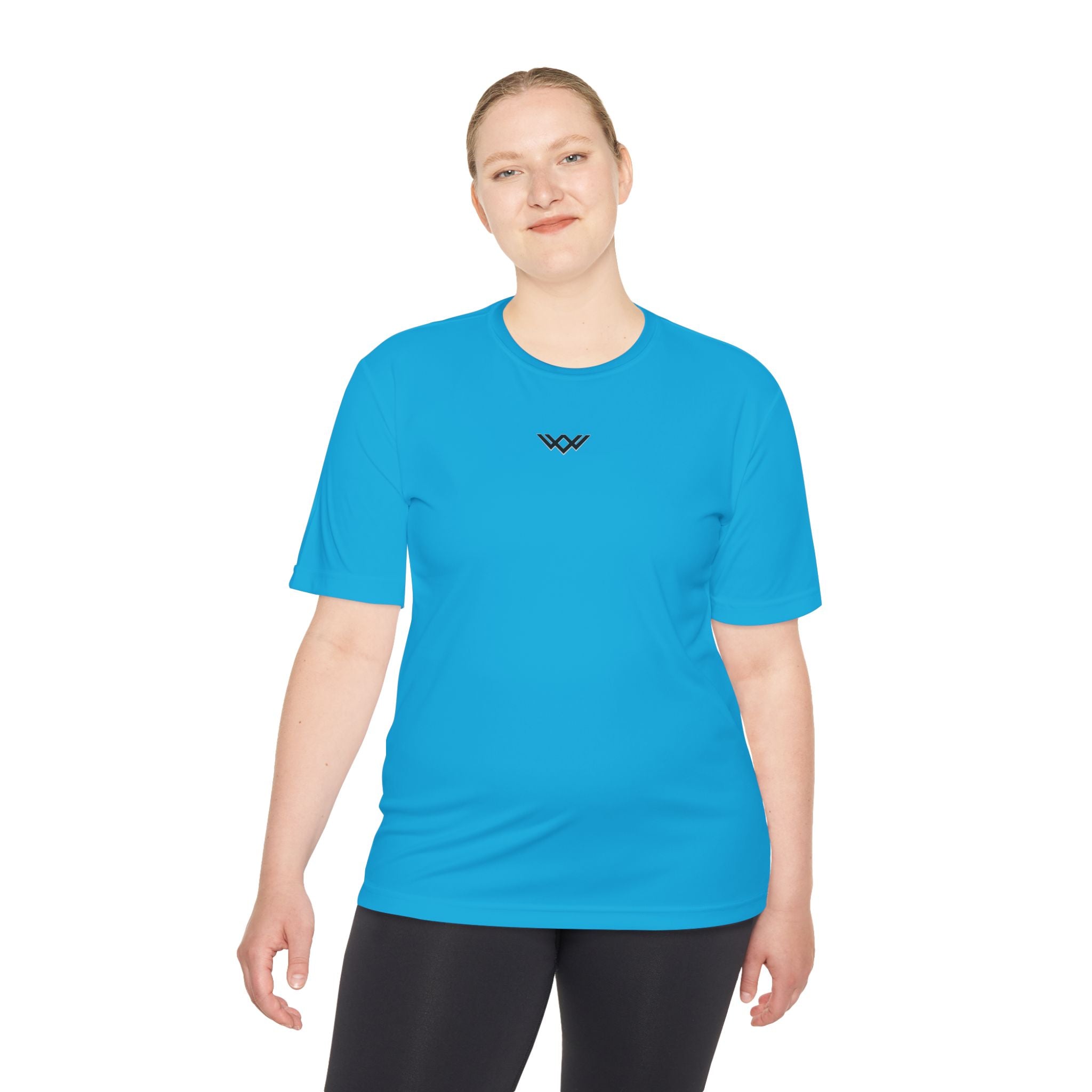 Moisture-Wicking Performance Tee — Minimal Black Chest Logo