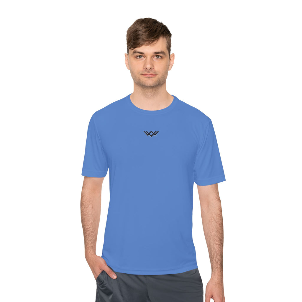 Moisture-Wicking Performance Tee — Minimal Black Chest Logo