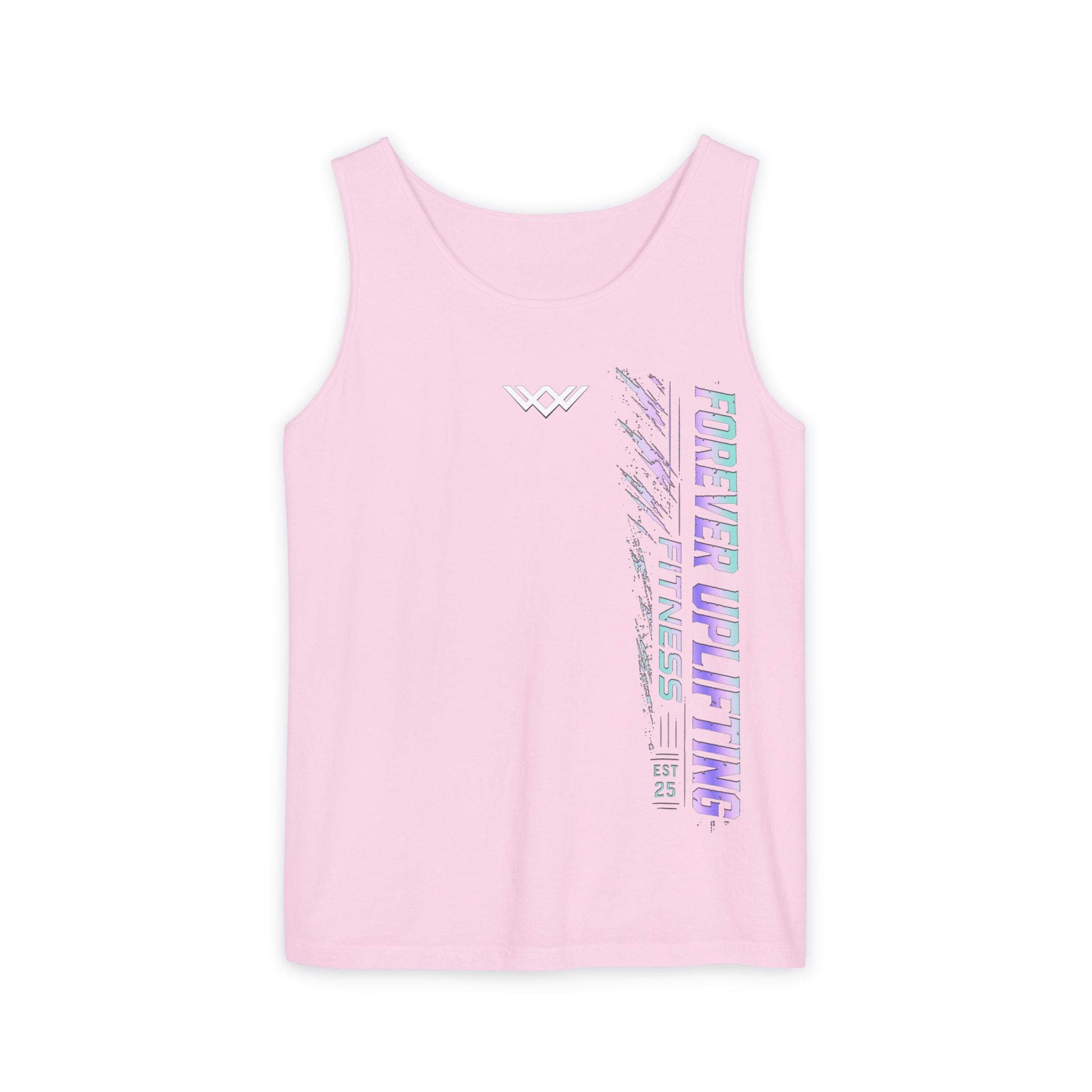 Unisex Forever Uplifting Fitness Tank Top — Vertical Gym Graphic