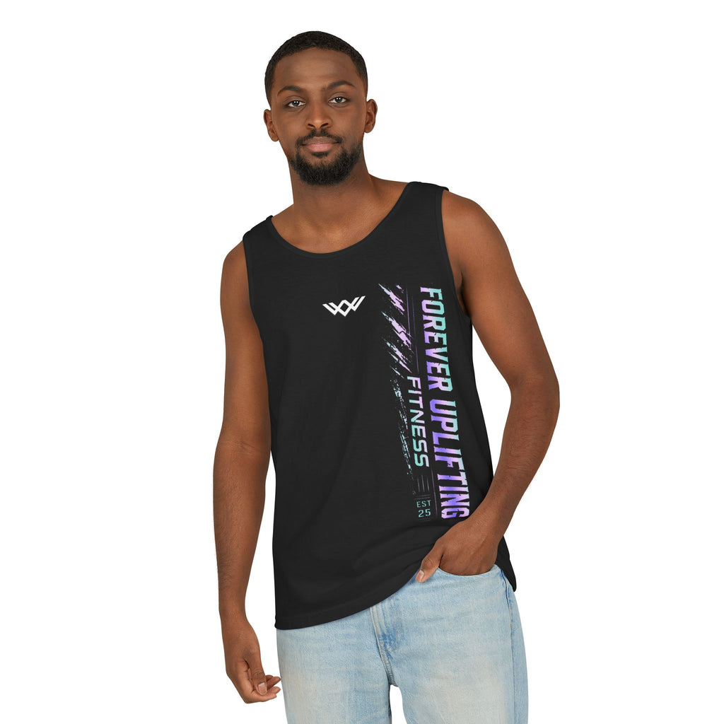 Unisex Forever Uplifting Fitness Tank Top — Vertical Gym Graphic