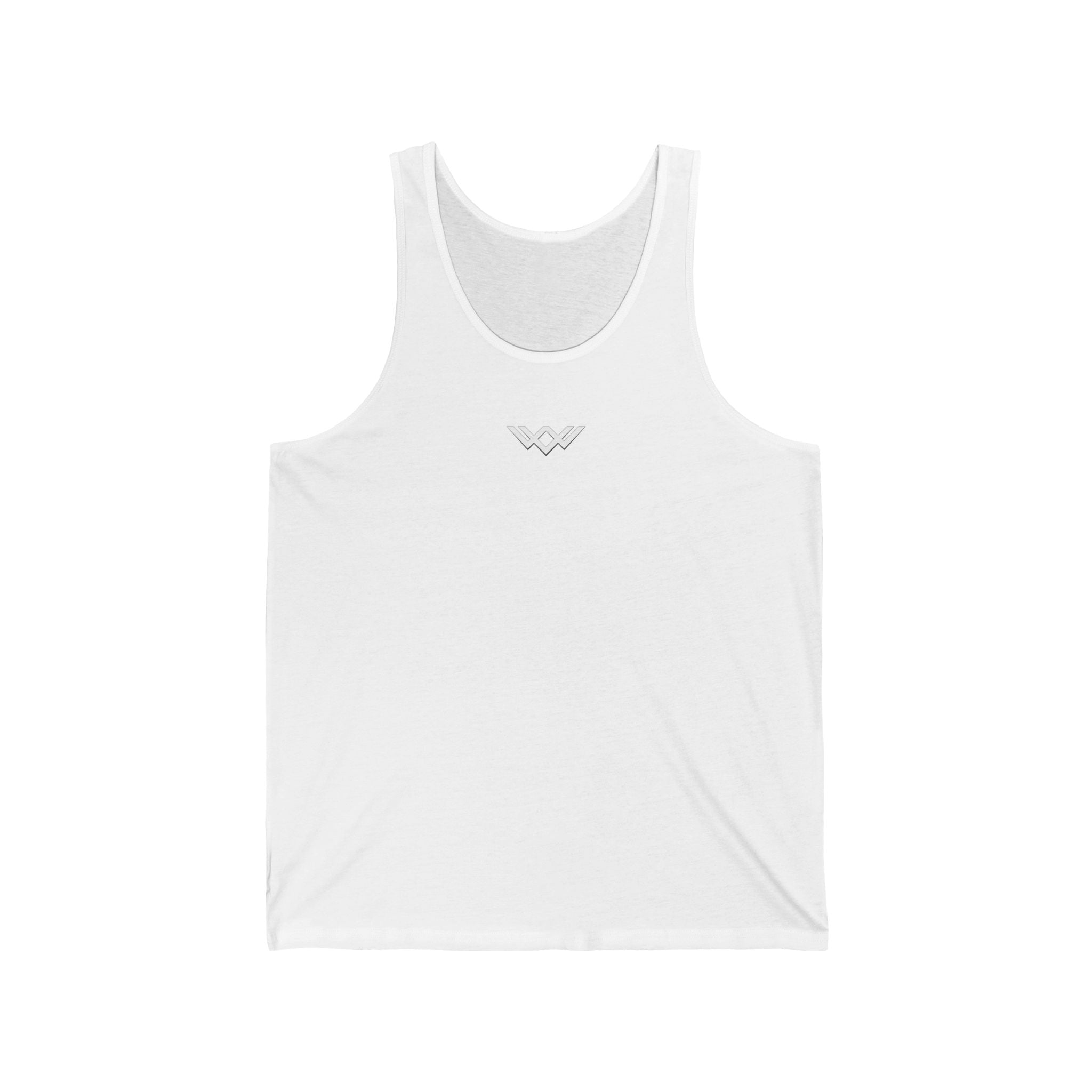 Unisex Jersey Tank Top — Minimal Chest logo