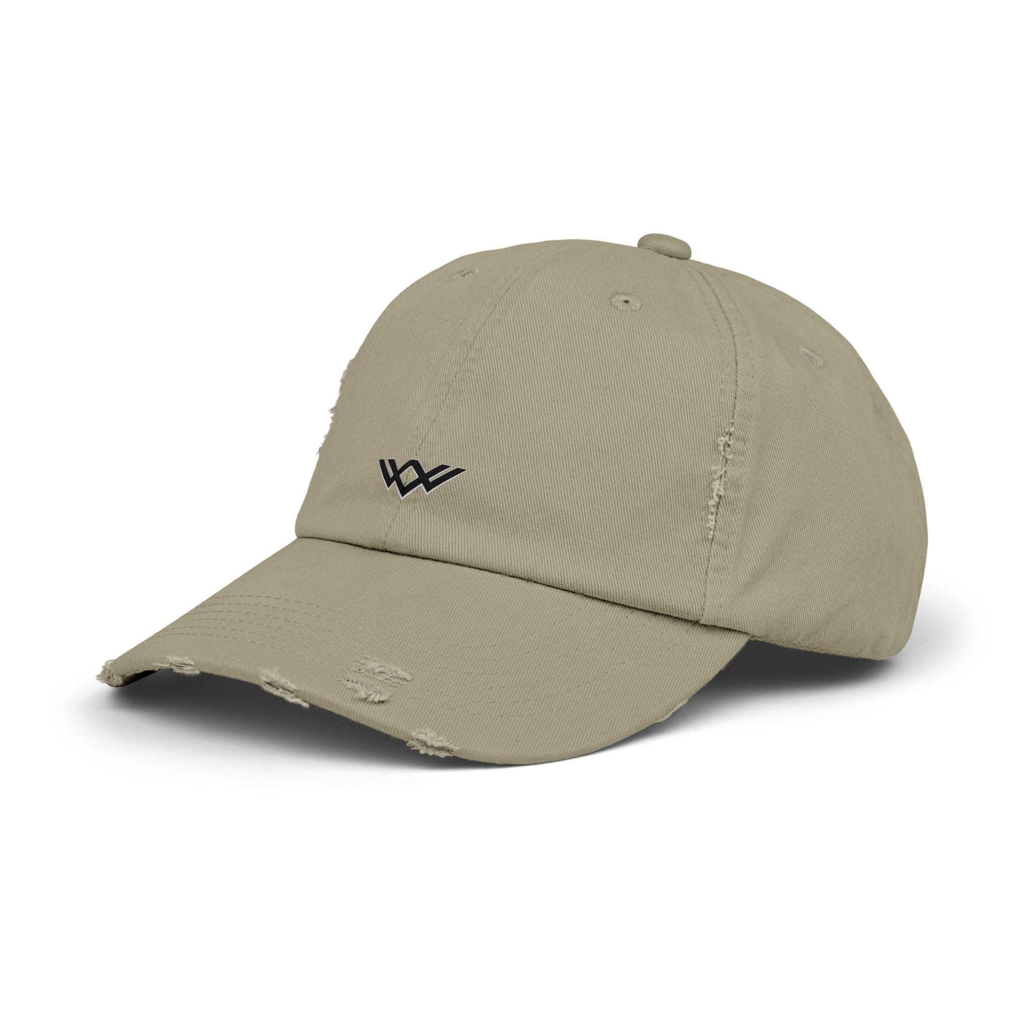 Distressed Black Baseball Cap — Minimal Worn Logo Hat
