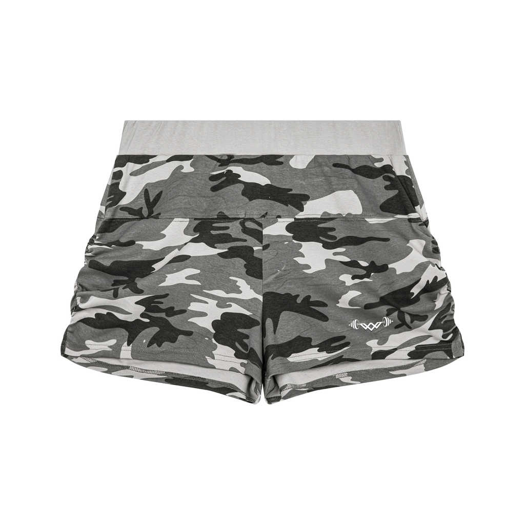 Women's Camo Off-Shoulder Crop T-Shirt