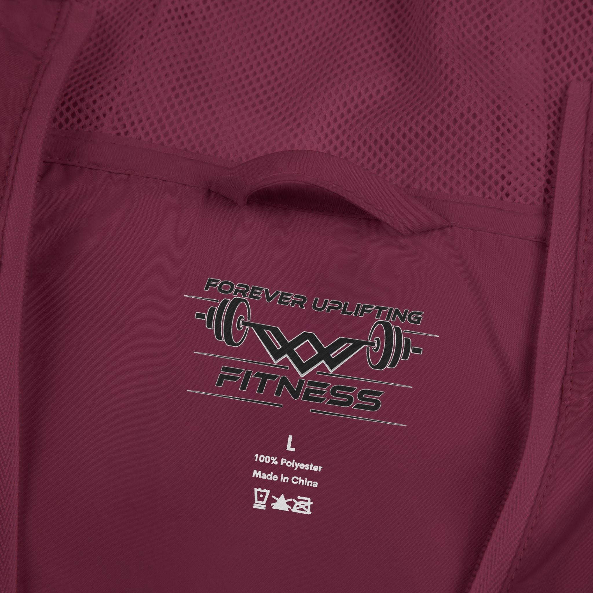 'Never Settle' Hooded Lightweight Windbreaker Jacket