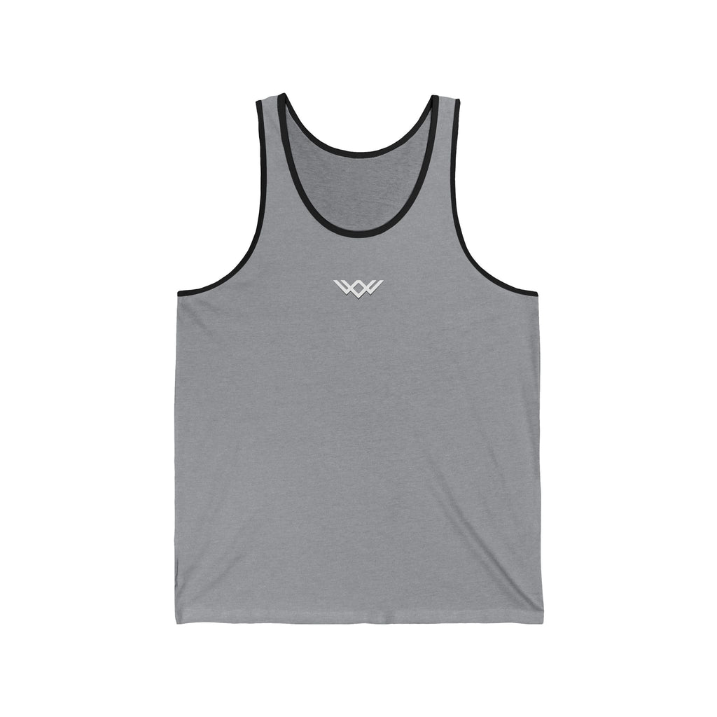 Unisex Jersey Tank Top — Minimal Chest logo