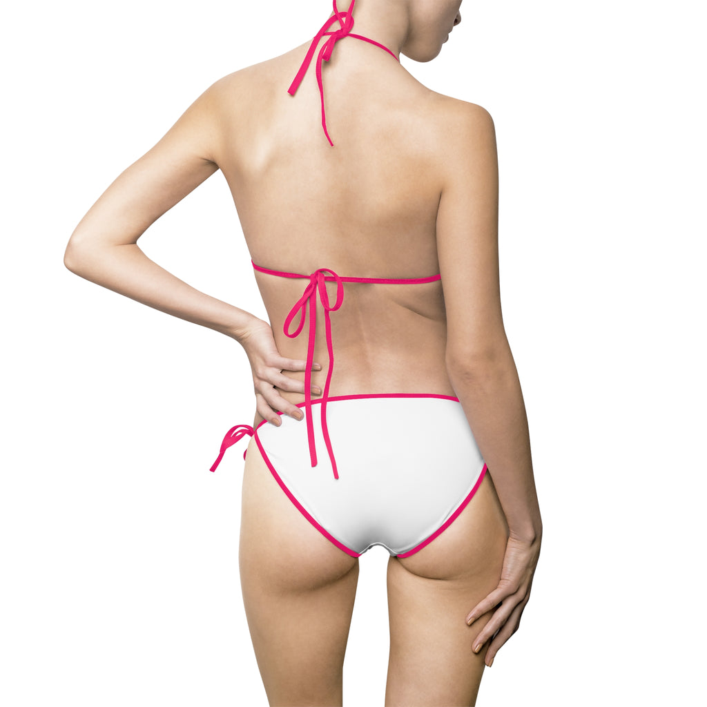 Women's White Triangle Bikini Swimsuit | FUL