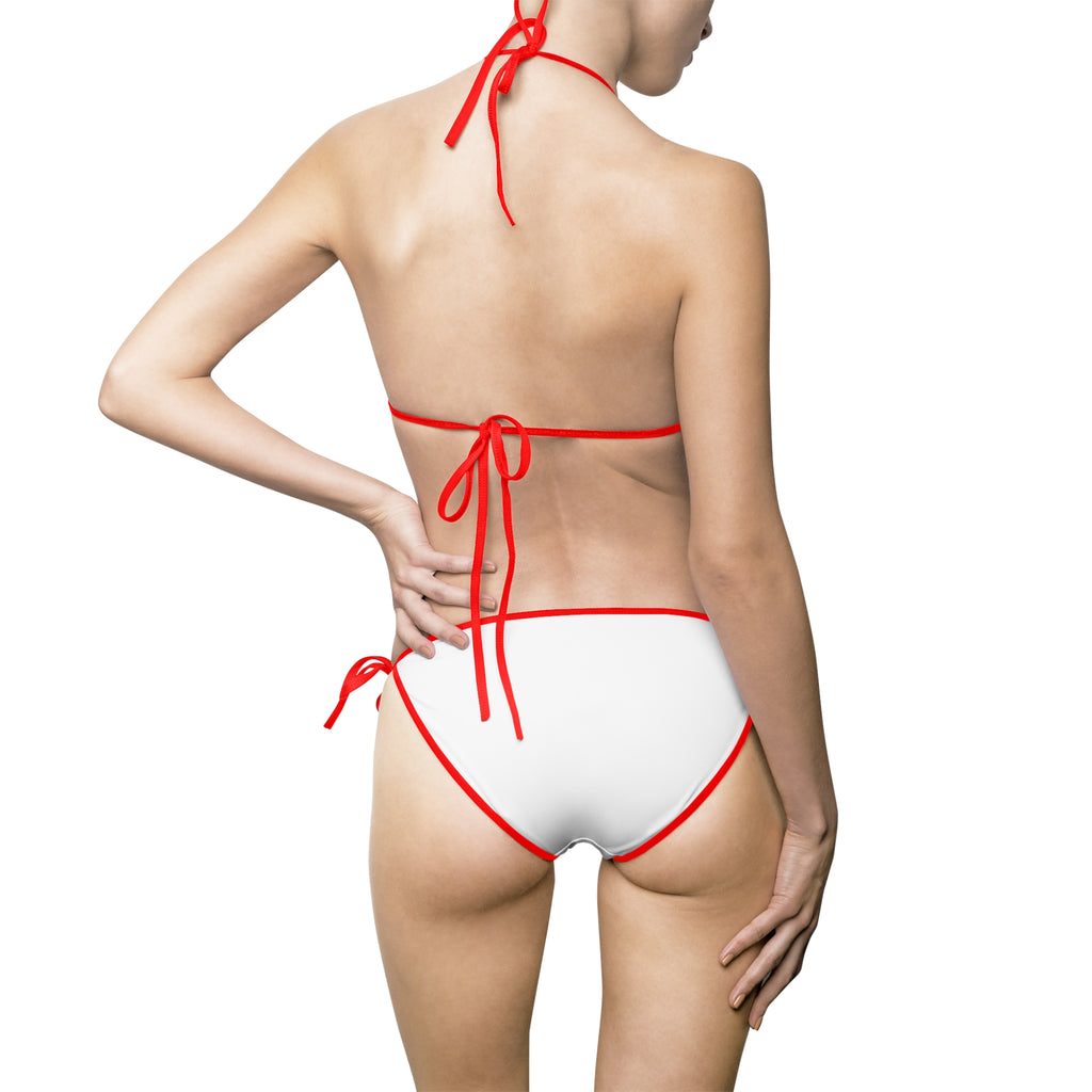 Women's White Triangle Bikini Swimsuit | FUL