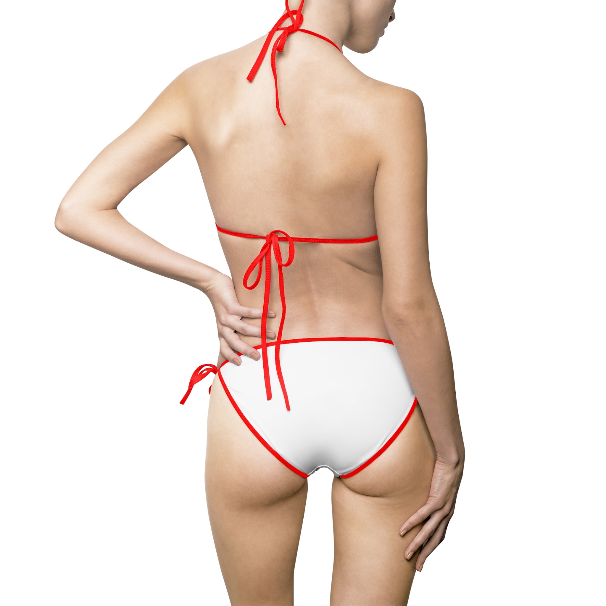 Women's White Triangle Bikini Swimsuit | FUL