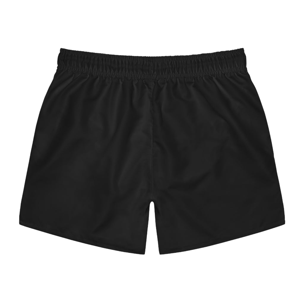 Black Swim Trunks — Minimal Logo Men’s Swim Shorts