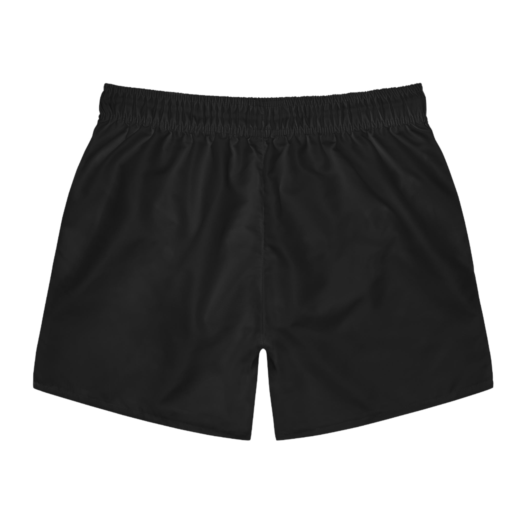 Black Swim Trunks — Minimal Logo Men’s Swim Shorts