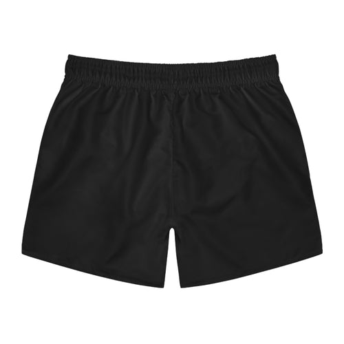 Black Swim Trunks — Minimal Logo Men’s Swim Shorts