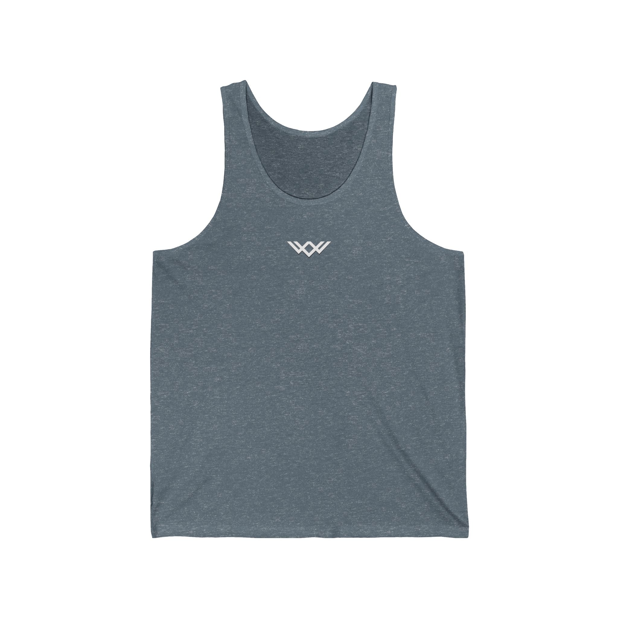 Unisex Jersey Tank Top — Minimal Chest logo