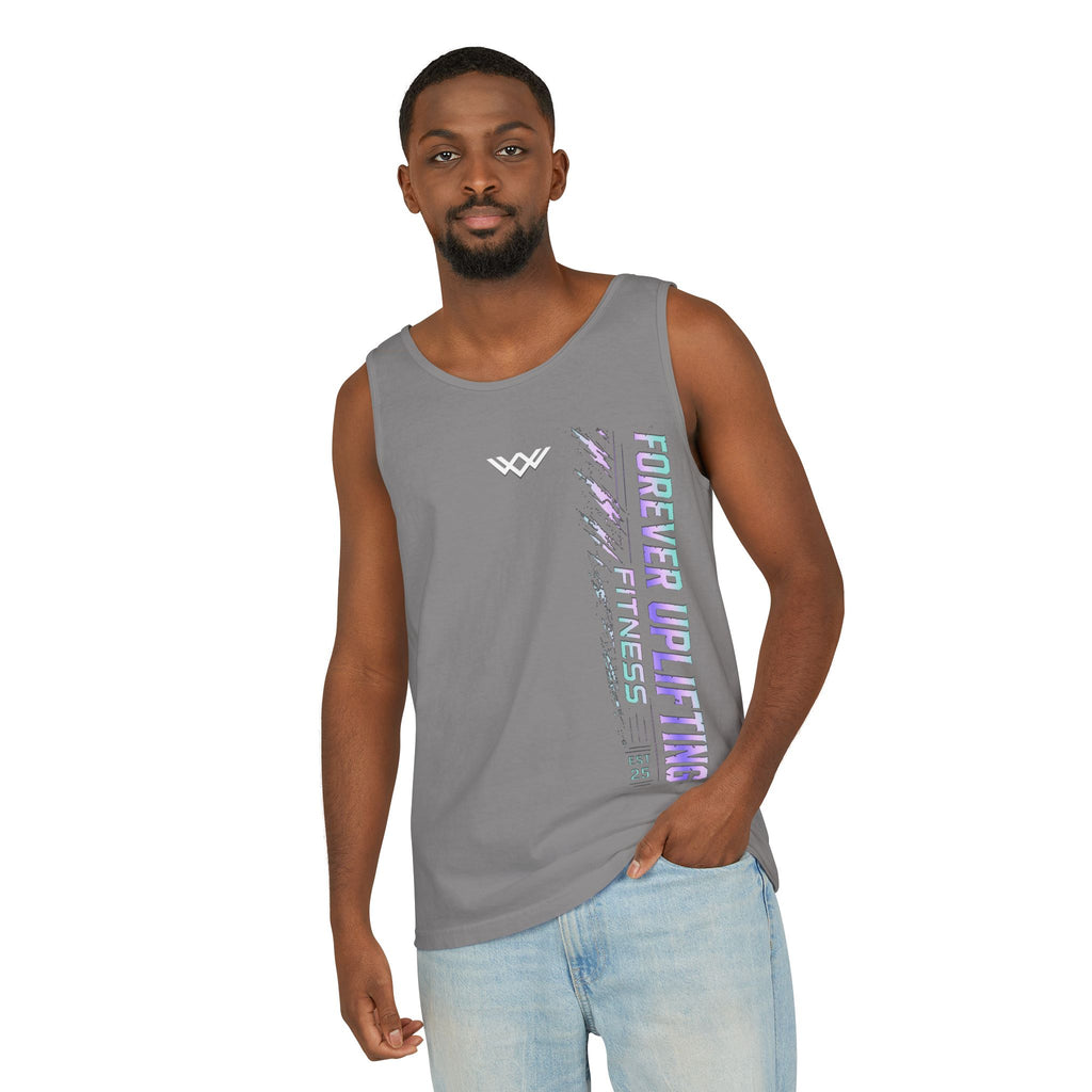 Unisex Forever Uplifting Fitness Tank Top — Vertical Gym Graphic