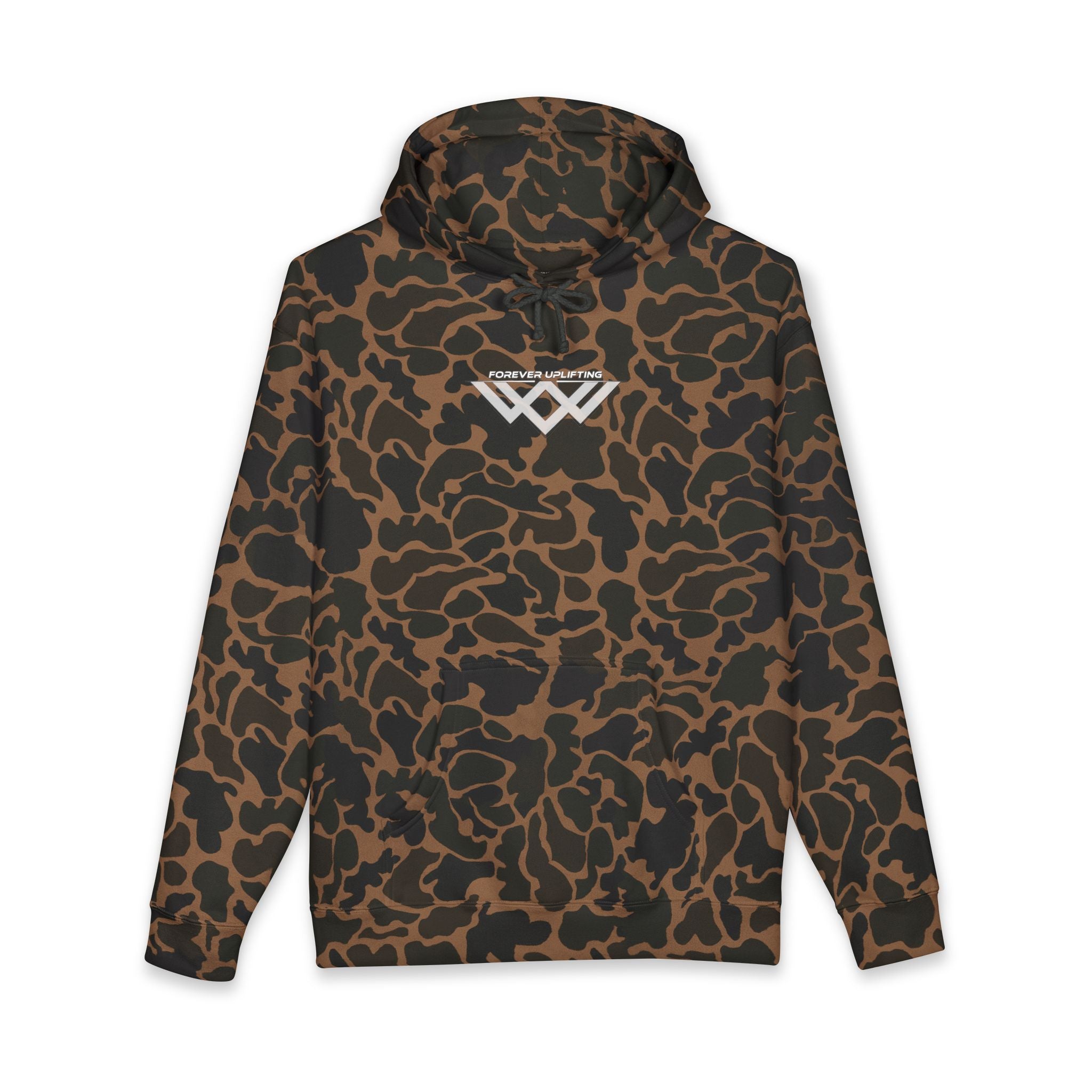 Minimal Chest Logo Heavyweight Camo Pullover Hoodie | FUL