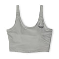 'Never Settle' Sports Bra — | Rhino Grey | Performance Crop Top