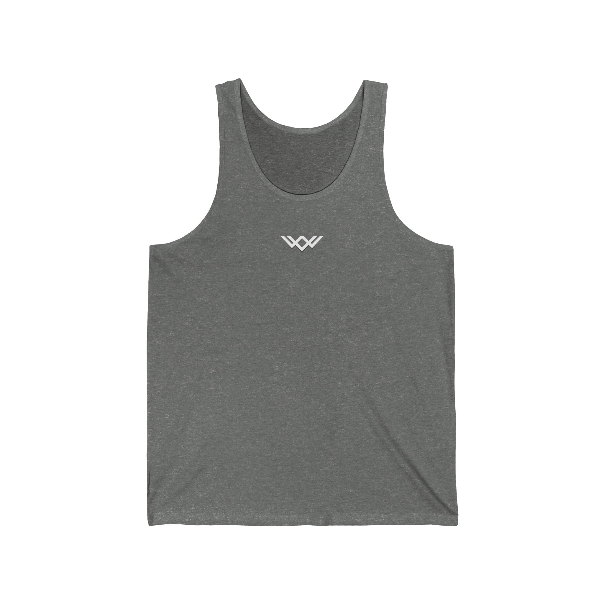Unisex Jersey Tank Top — Minimal Chest logo