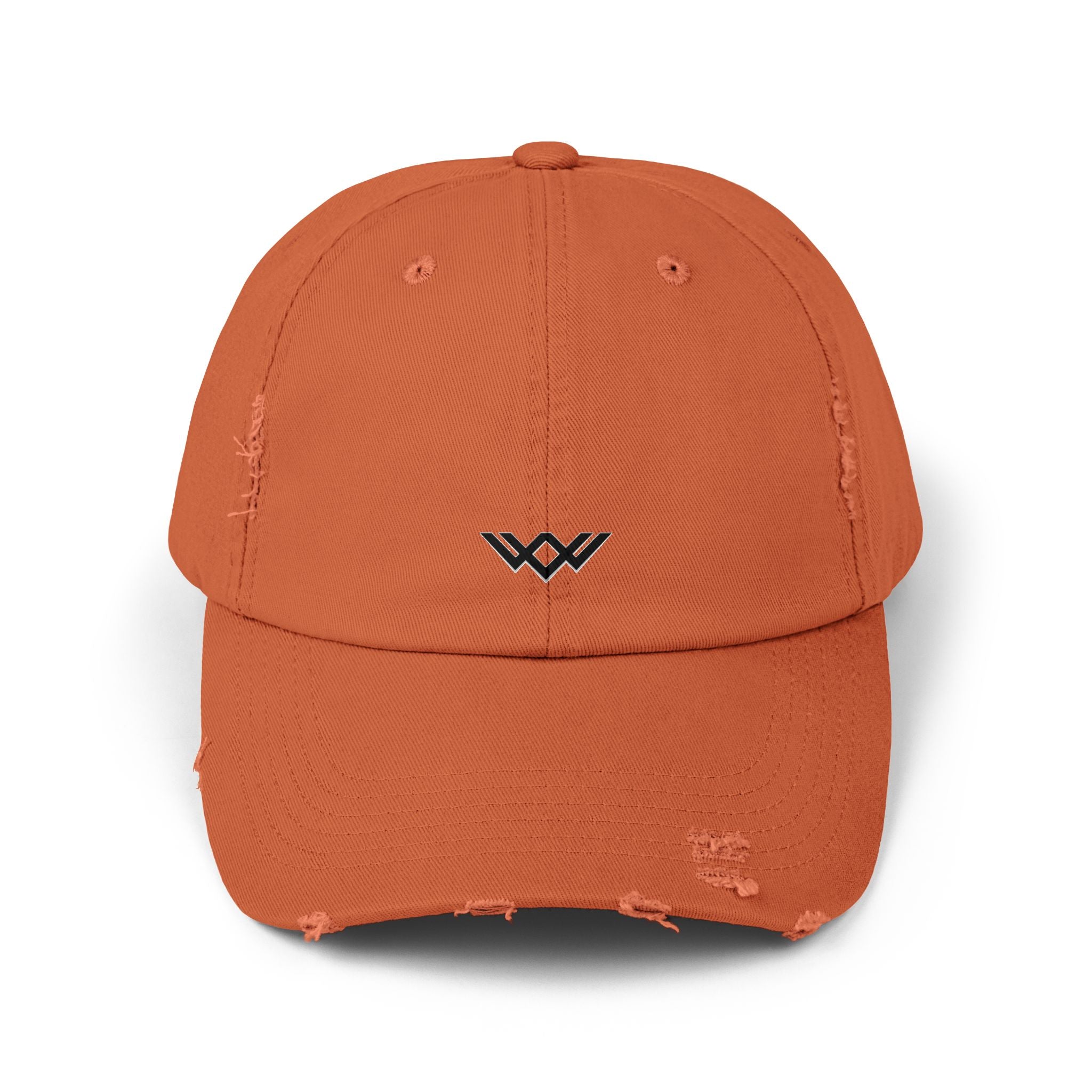 Distressed Black Baseball Cap — Minimal Worn Logo Hat