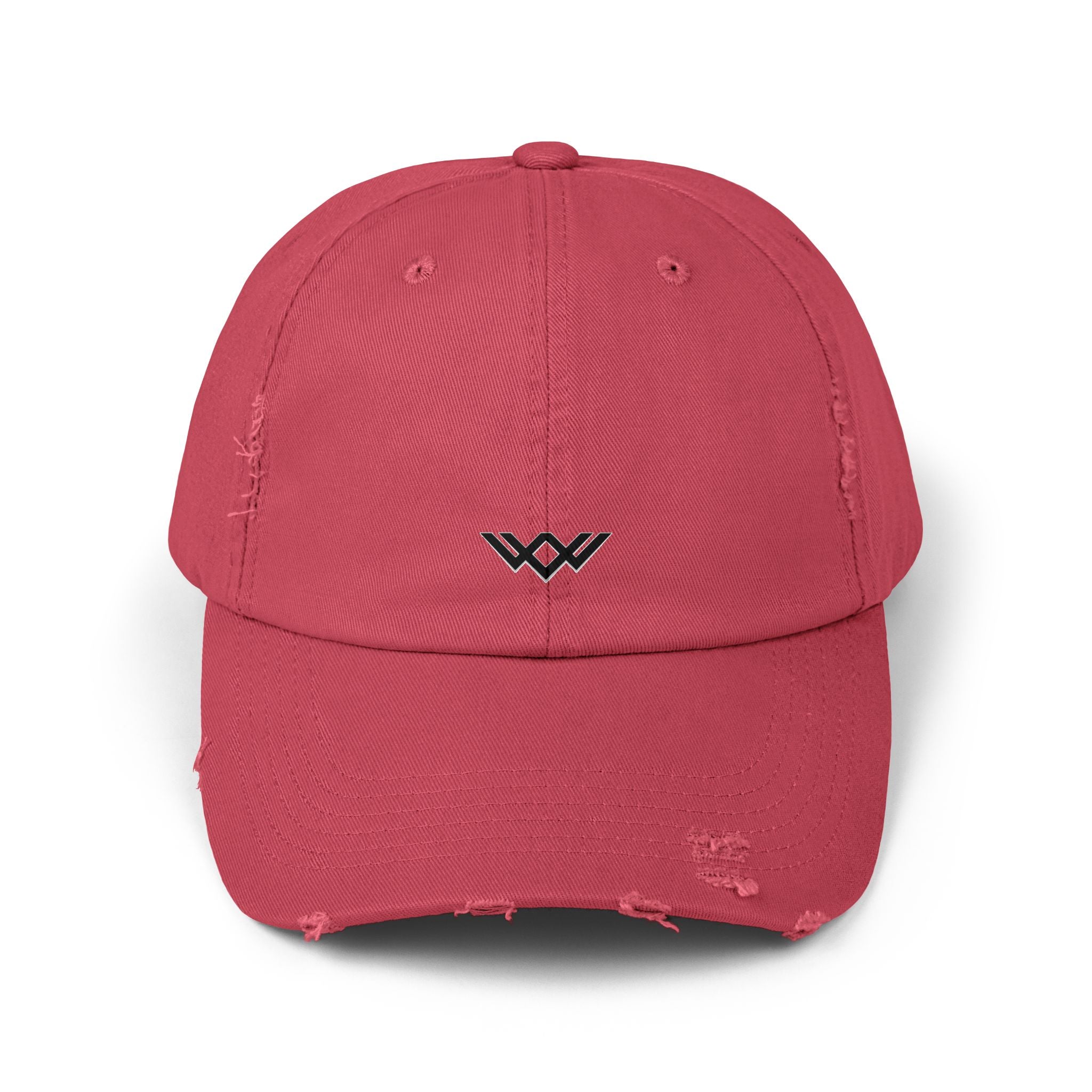 Distressed Black Baseball Cap — Minimal Worn Logo Hat