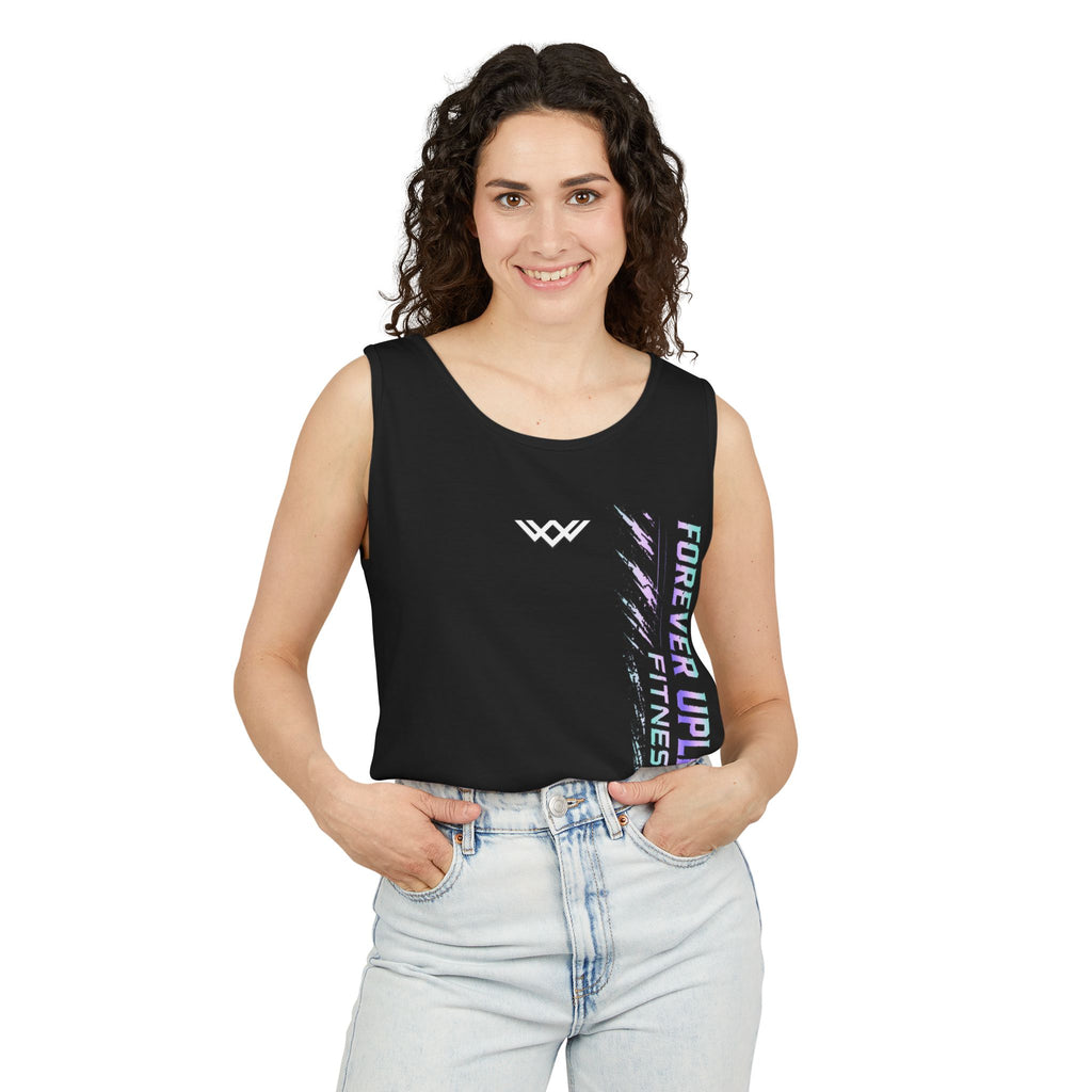 Unisex Forever Uplifting Fitness Tank Top — Vertical Gym Graphic