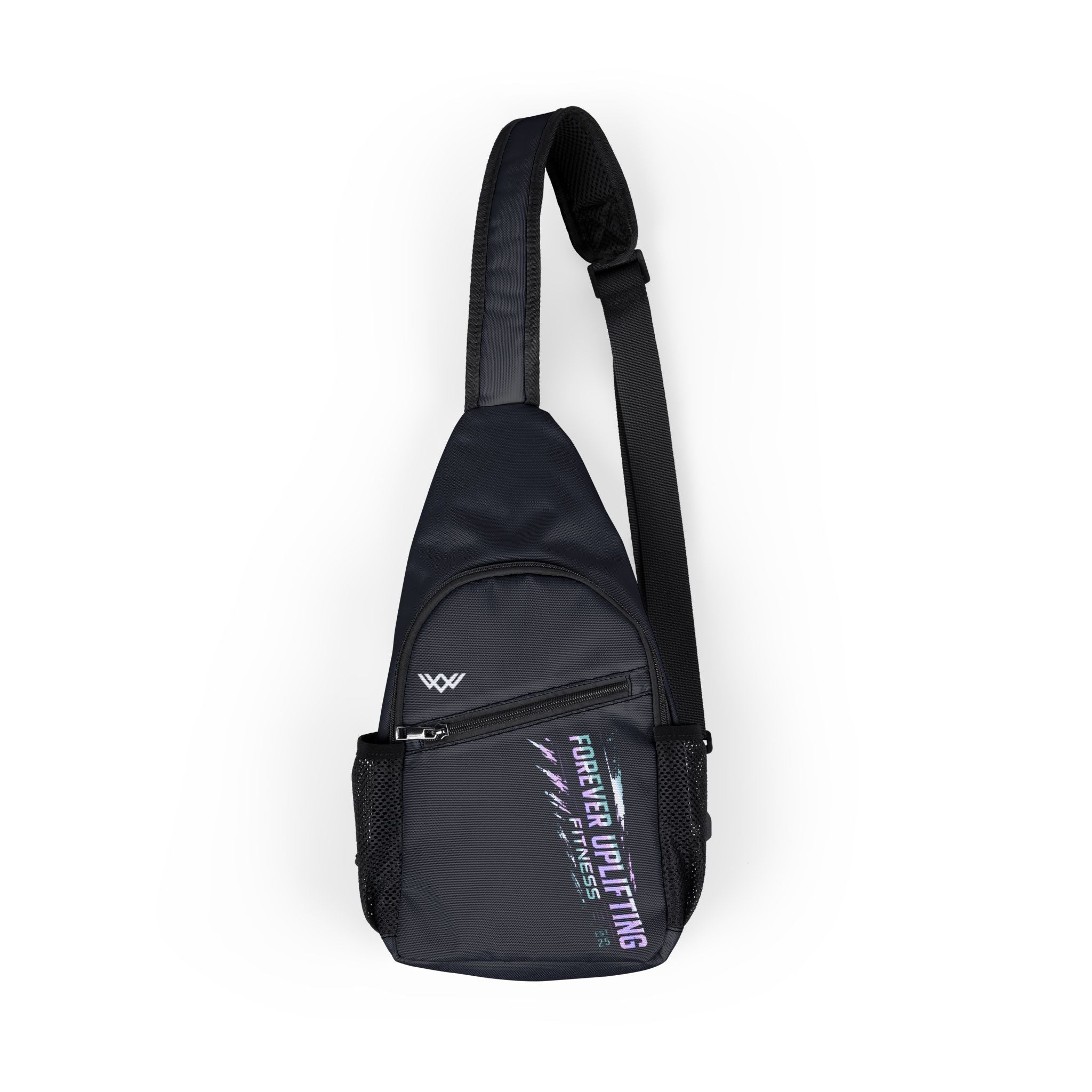 Reflective Tech Chest Bag — 'Dark Charcoal' Sling Pack