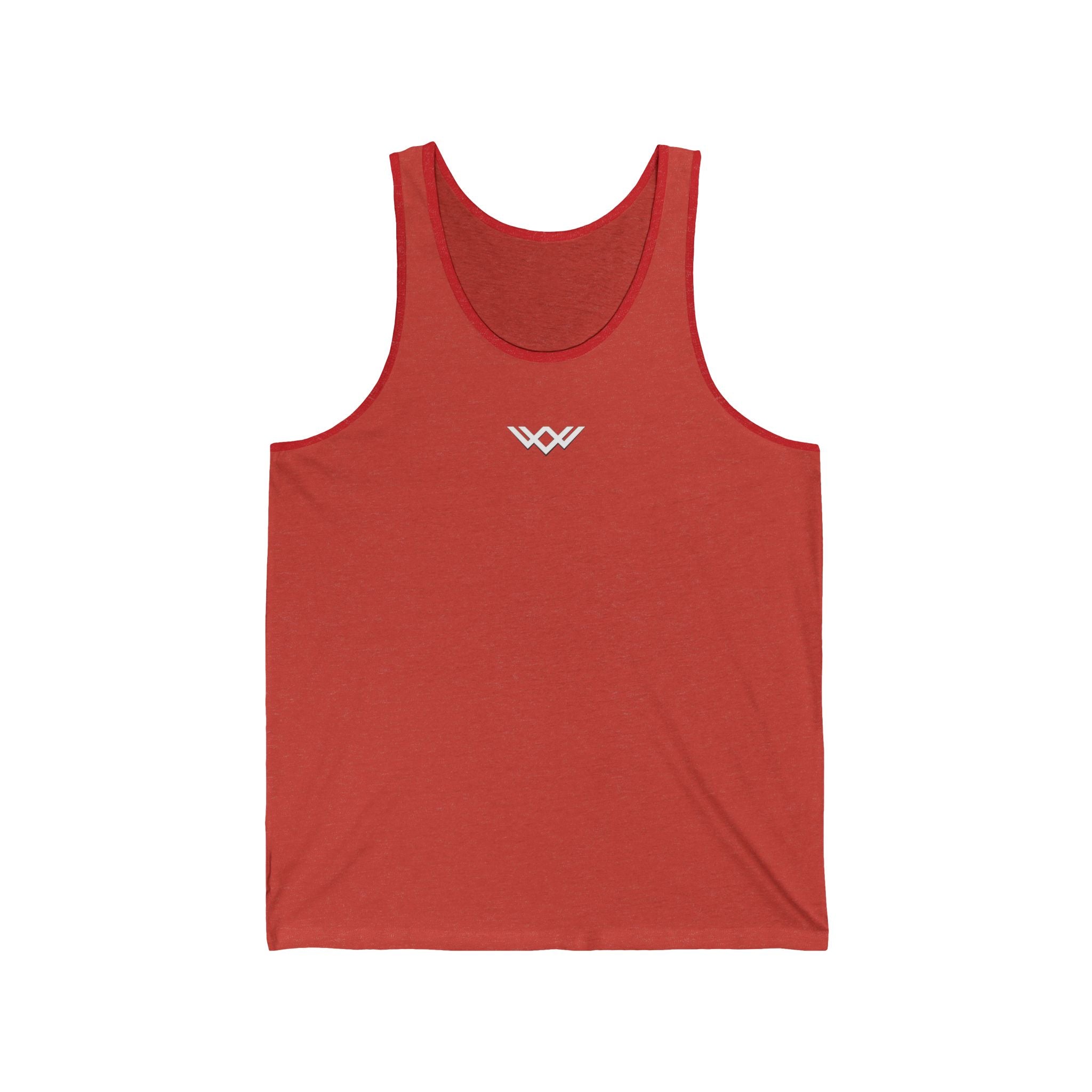 Unisex Jersey Tank Top — Minimal Chest logo