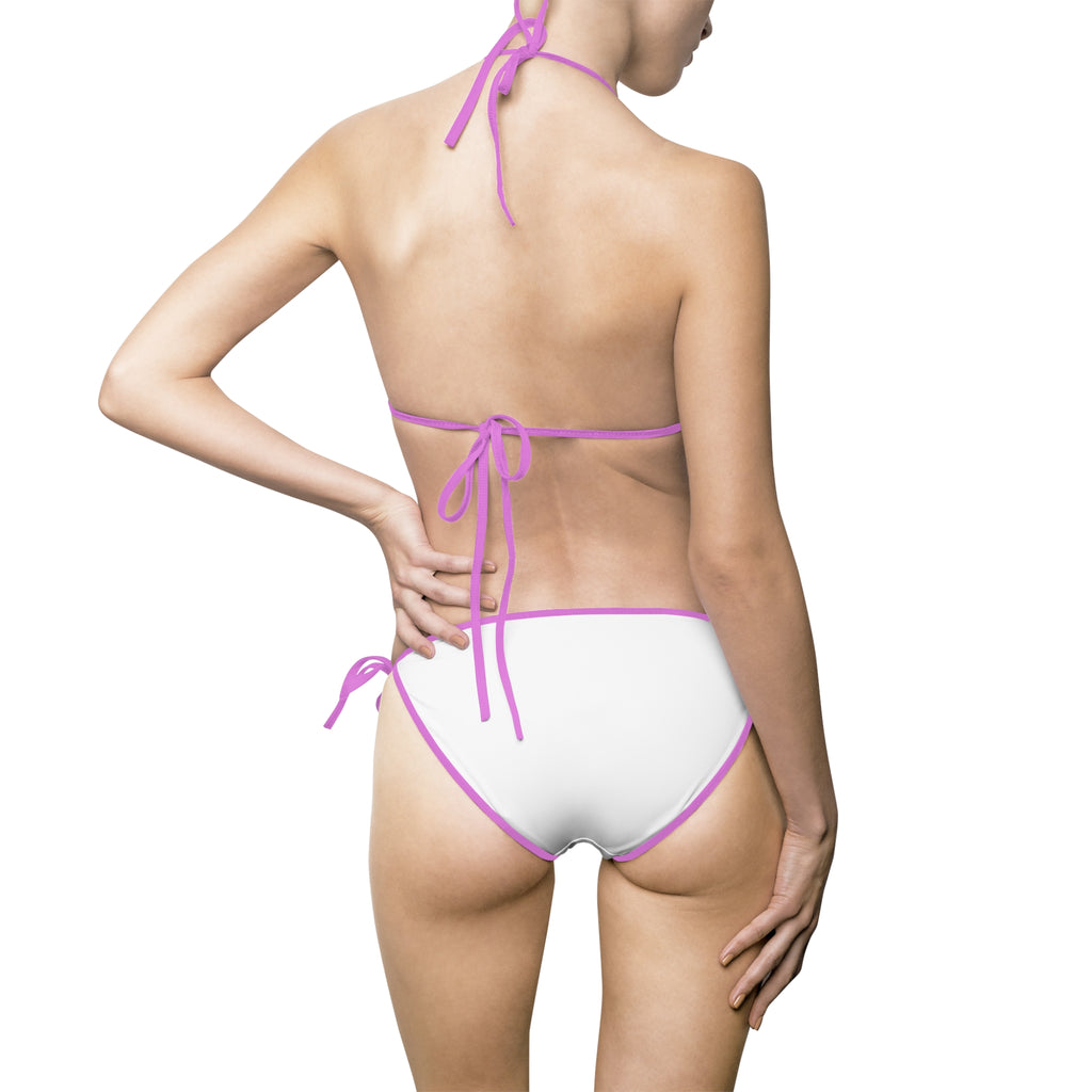 Women's White Triangle Bikini Swimsuit | FUL