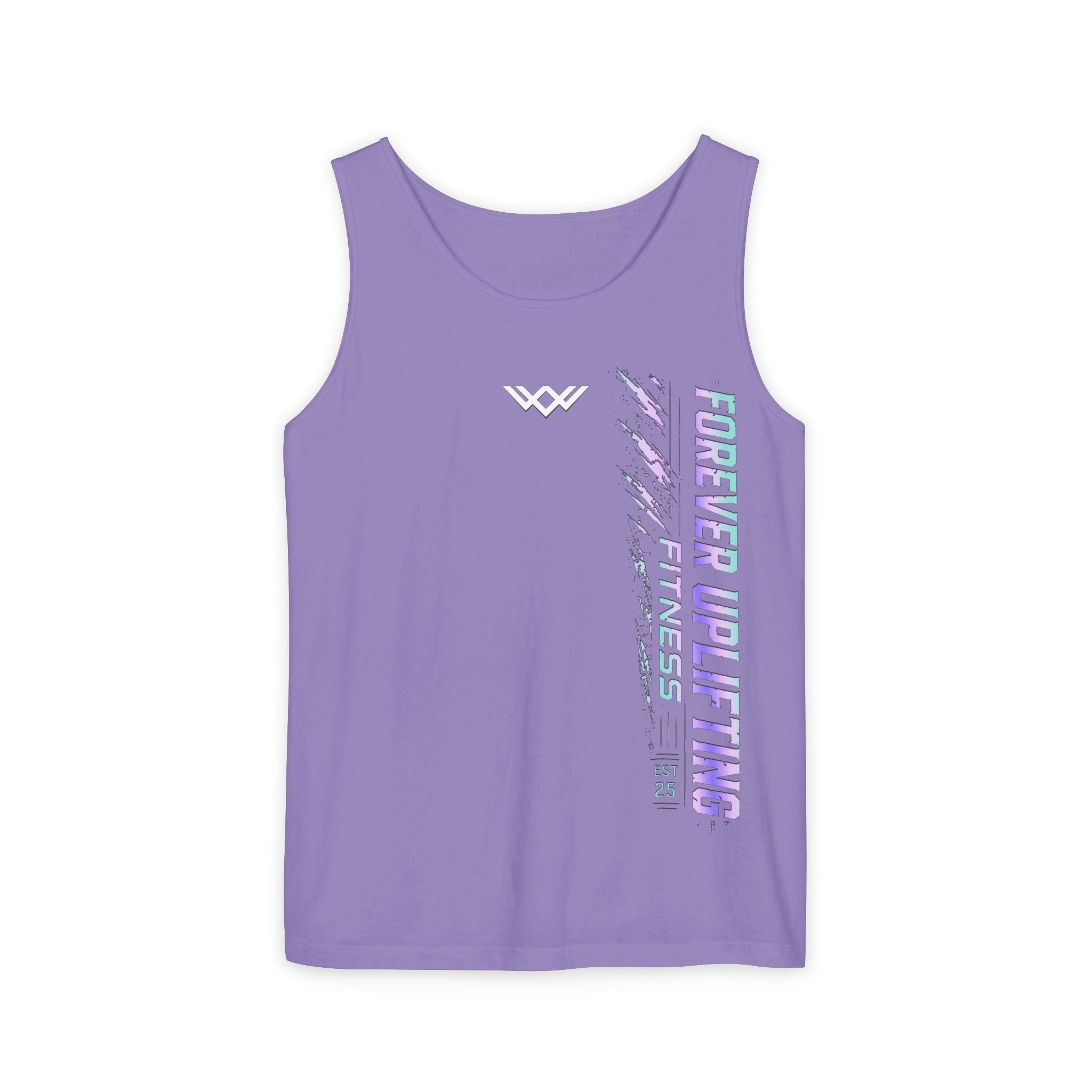 Unisex Forever Uplifting Fitness Tank Top — Vertical Gym Graphic